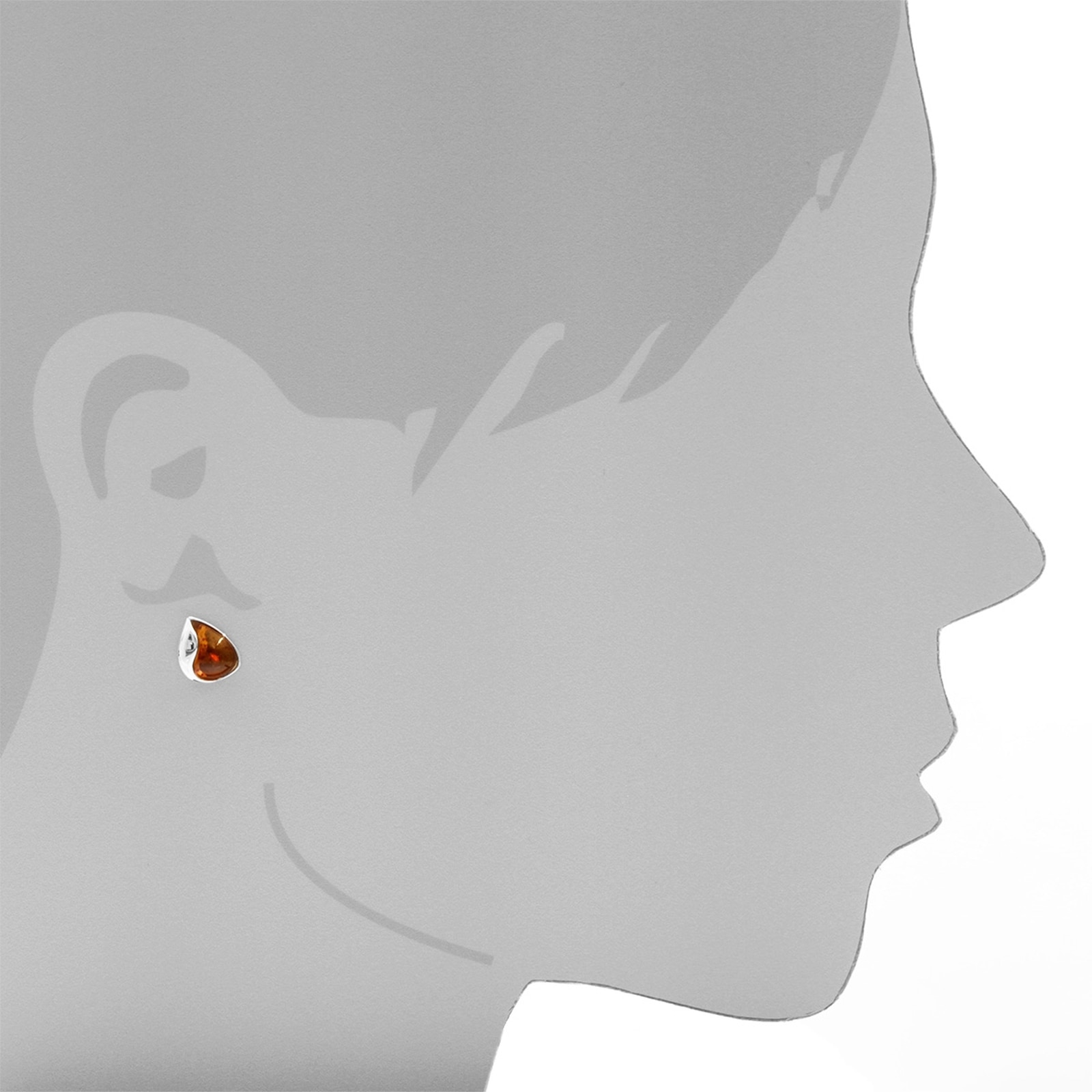 OSTSEE-SCHMUCK Paar Ohrstecker »- Jeska - Silber 925/000 - Bernstein«