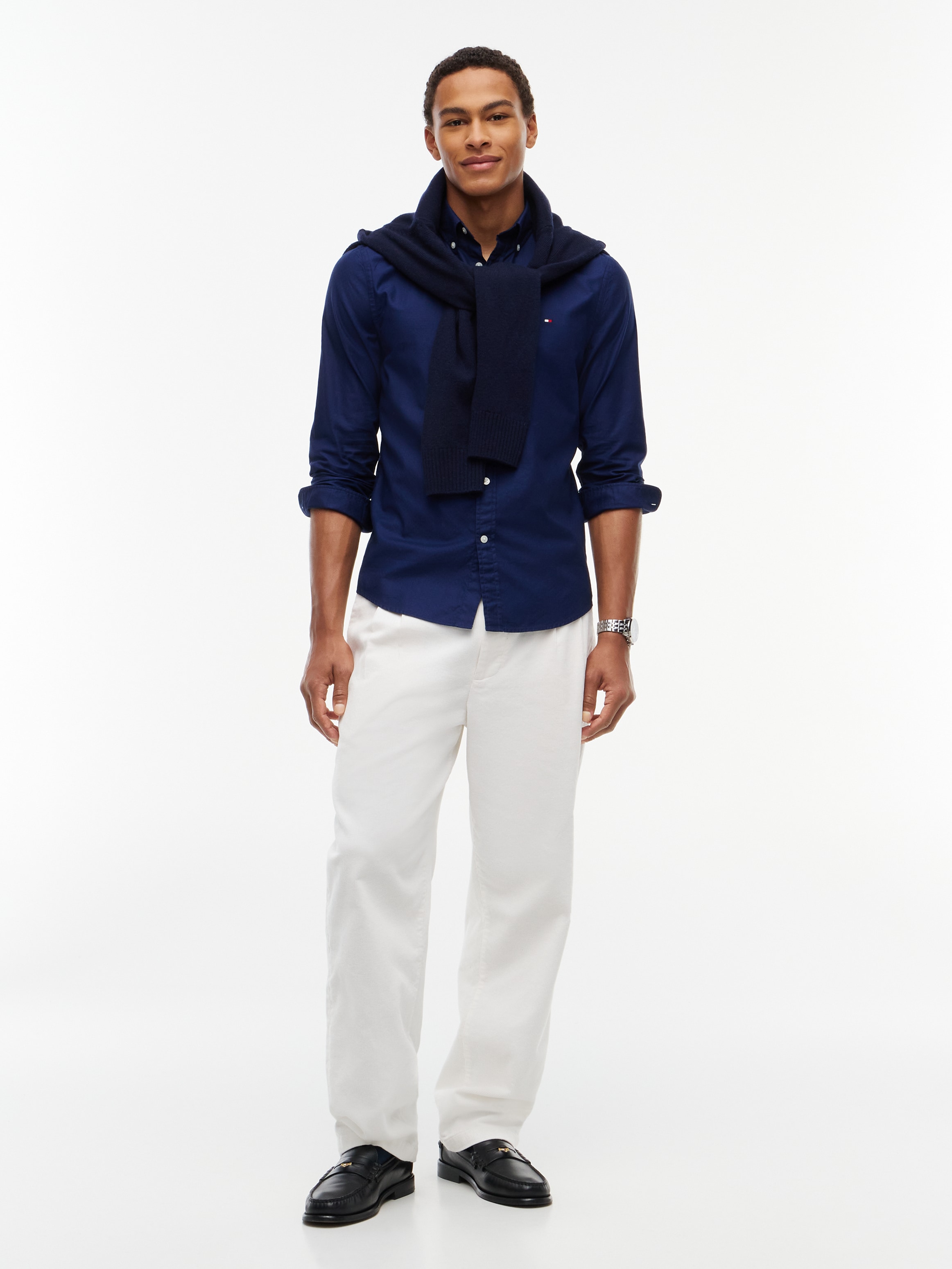 Tommy Hilfiger Langarmhemd »FLEX DOBBY SLIM FIT« Slim Fit Dobby Structure