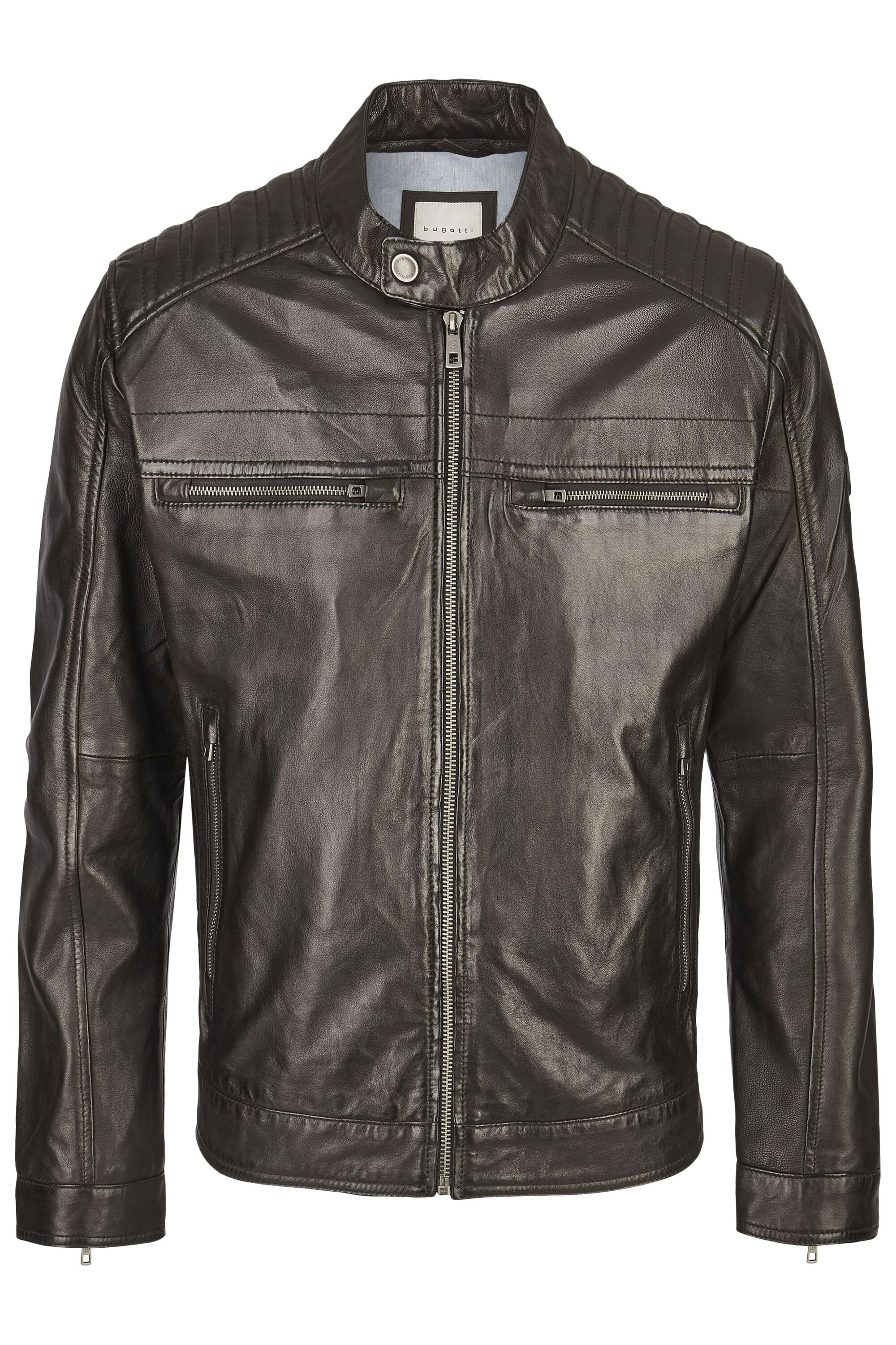 bugatti Blouson "BUAMADEO" ohne Kapuze mit Stehkragen und Druckknopfriegel