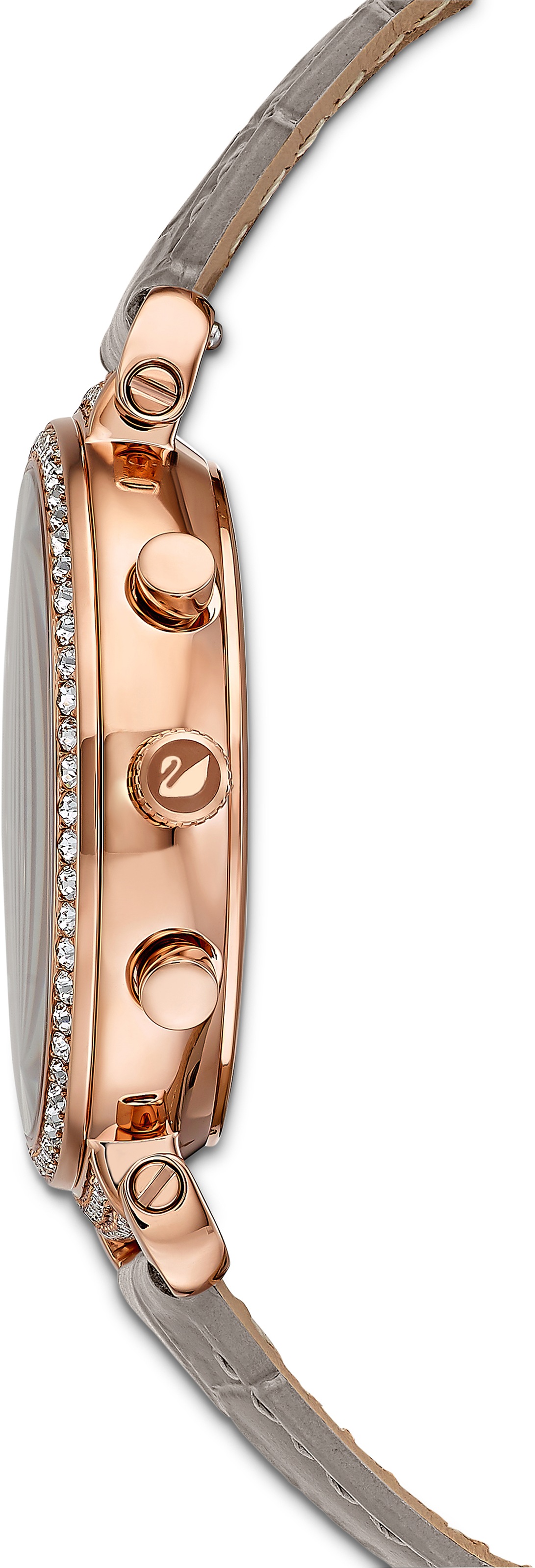 Swarovski Chronograph »PASSAGE CHRONO«, Armbanduhr, Quarzuhr, Damenuhr, Swarovski-Kristalle, Swiss Made