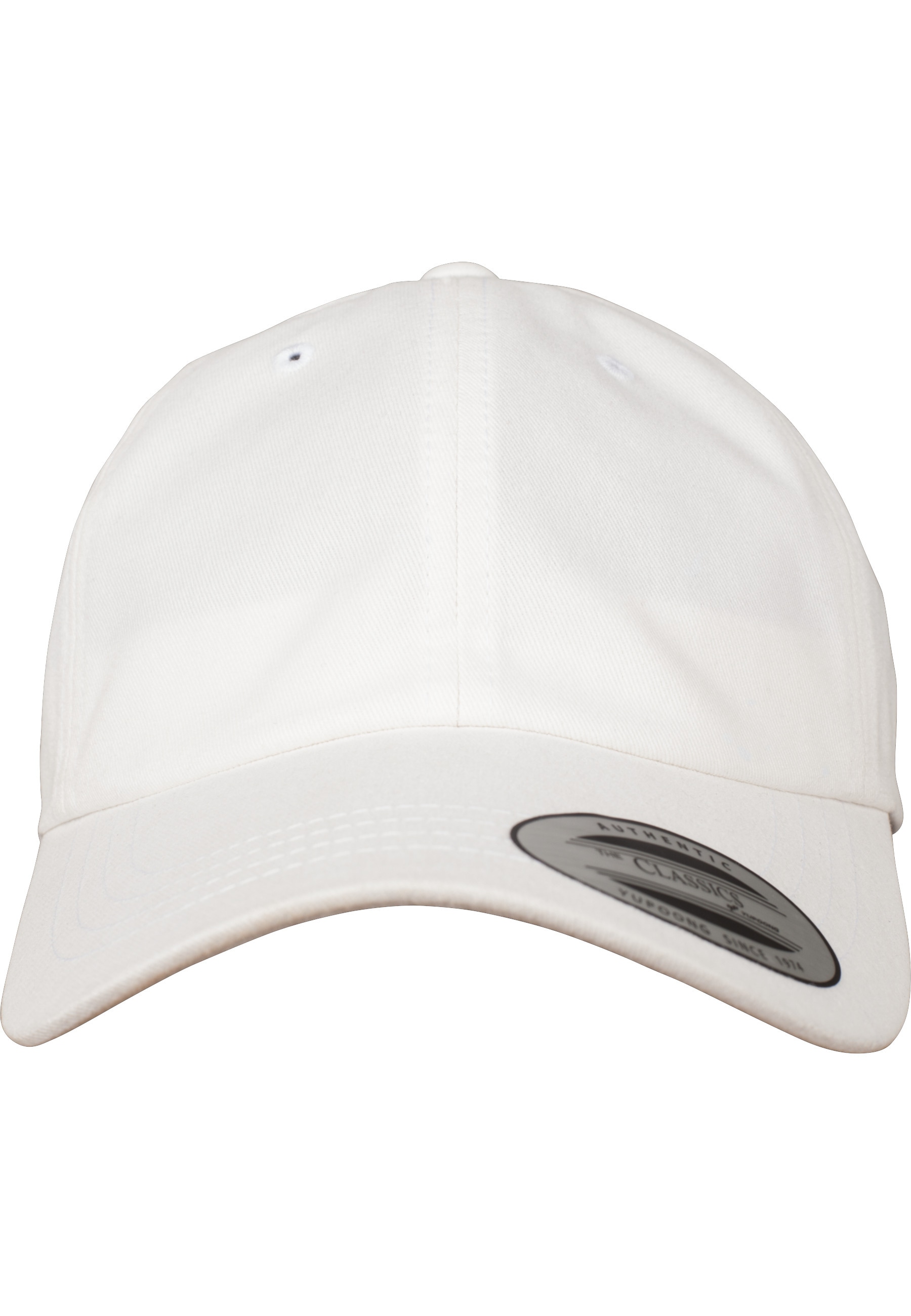 FLEXFIT Snapback Cap "Flexfit Unisex Peached Cotton Twill Dad Cap"weiß, unifarben, 100% Baumwolle, Caps