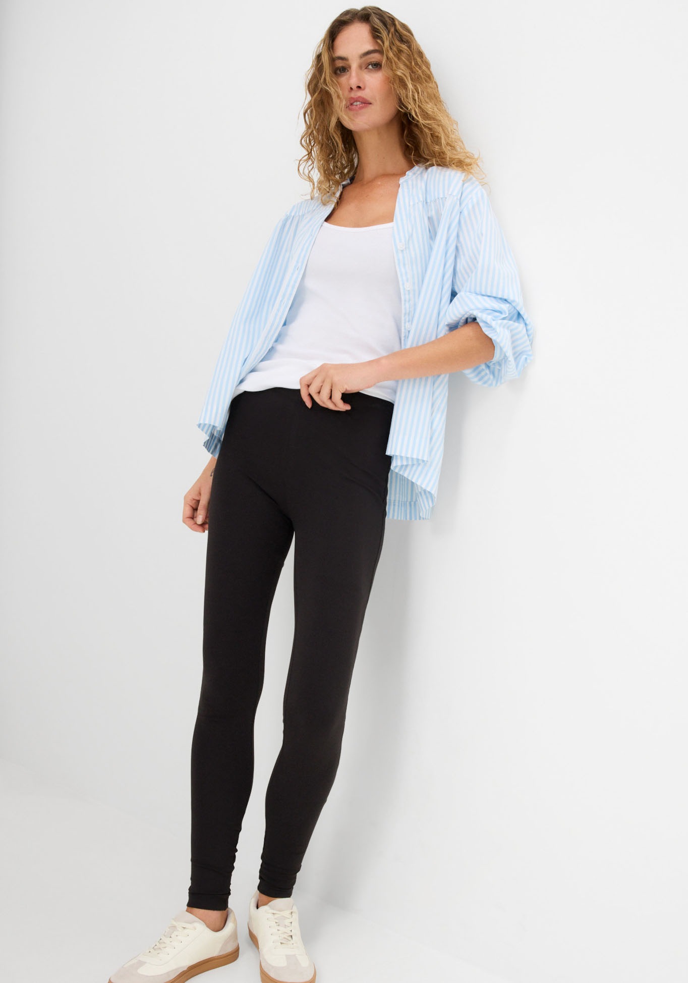 bonprix Leggings  aus Baumwolle und Elasthan, schmale Passform, mit Elastikbund