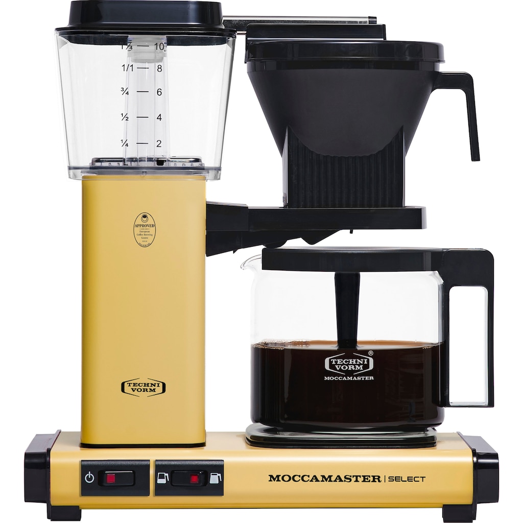 Moccamaster Filterkaffeemaschine »KBG Select pastel yellow«, 1,25 l Kaffeekanne, Papierfilter, 1x4