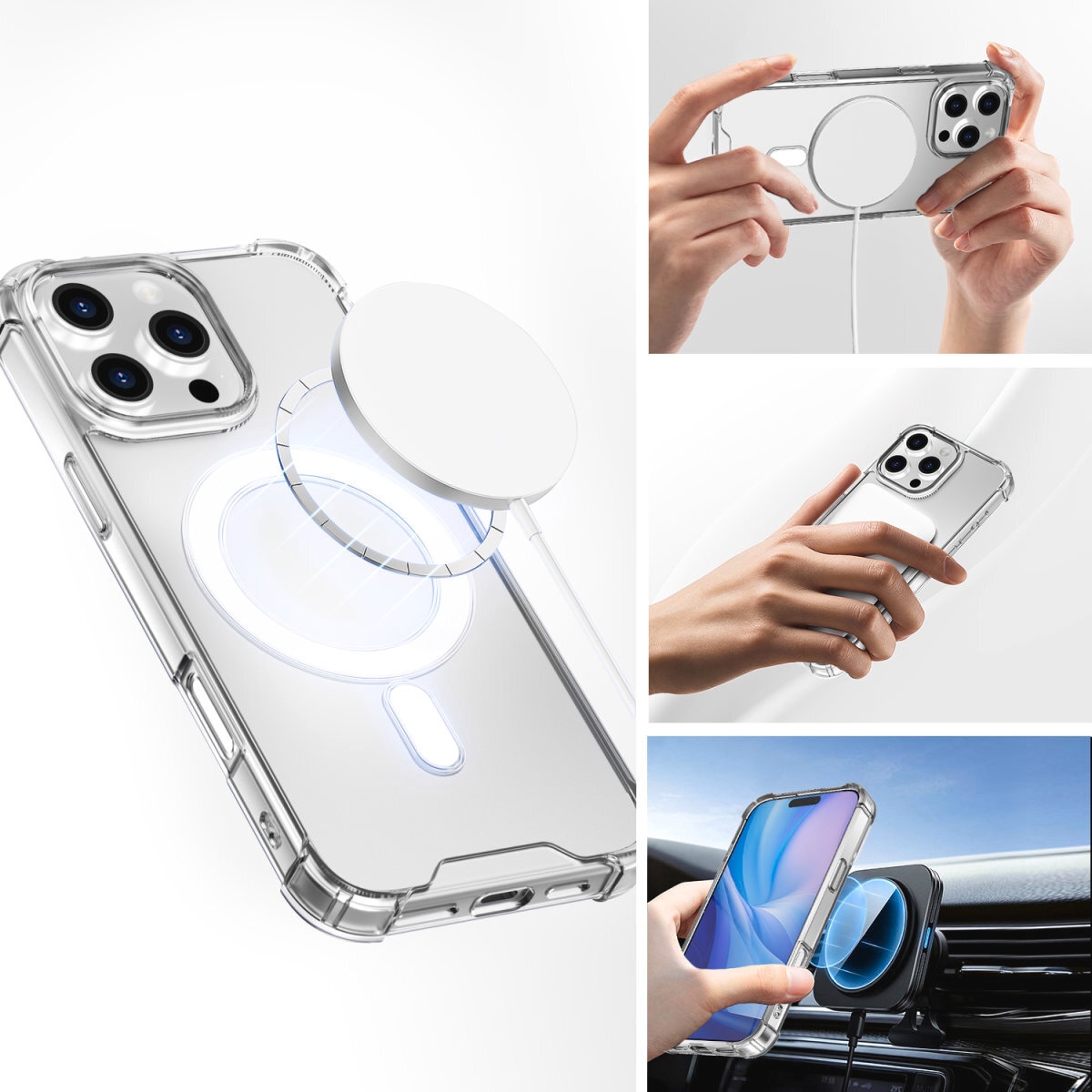4smarts Handyhülle »Hybrid Case Ibiza für Apple iPhone 16 Pro«, Backcover, Schutzhülle, Handyschutzhülle, Case, Schutzcase, stoßfest