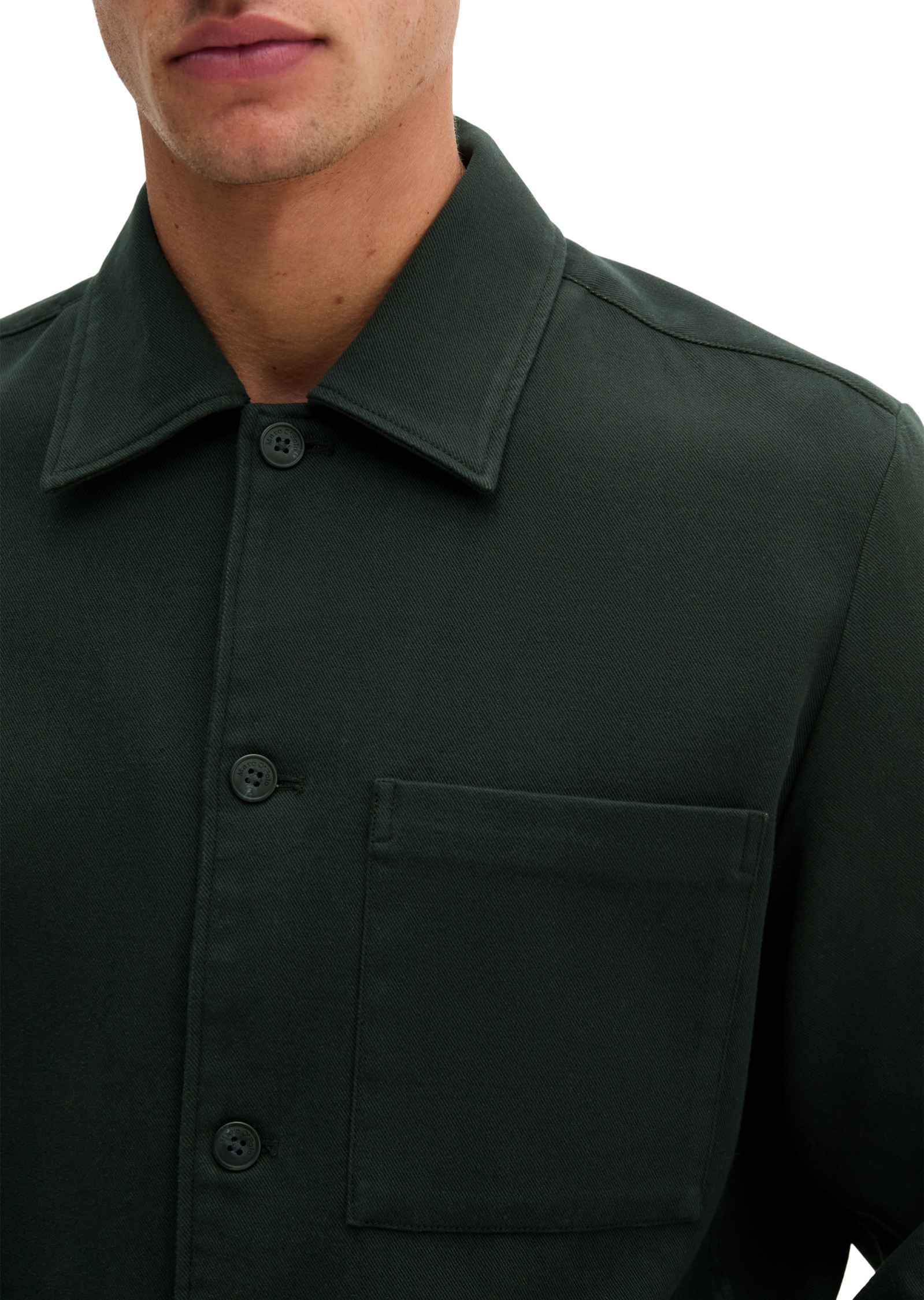 Marc O'Polo Kurzjacke »aus doppellagigem Bio-Baumwoll-Twill« ohne Kapuze
