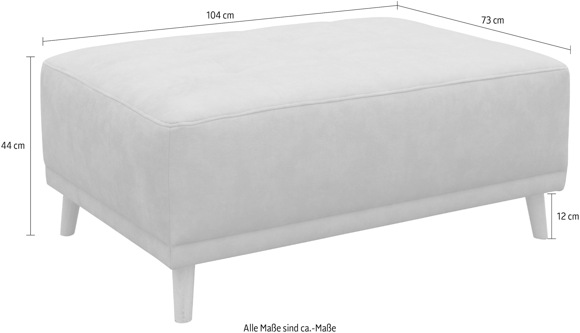 OTTO home Hocker »Greve« Polsterhocker Greve passend zum Sofa, Breite 104 cm