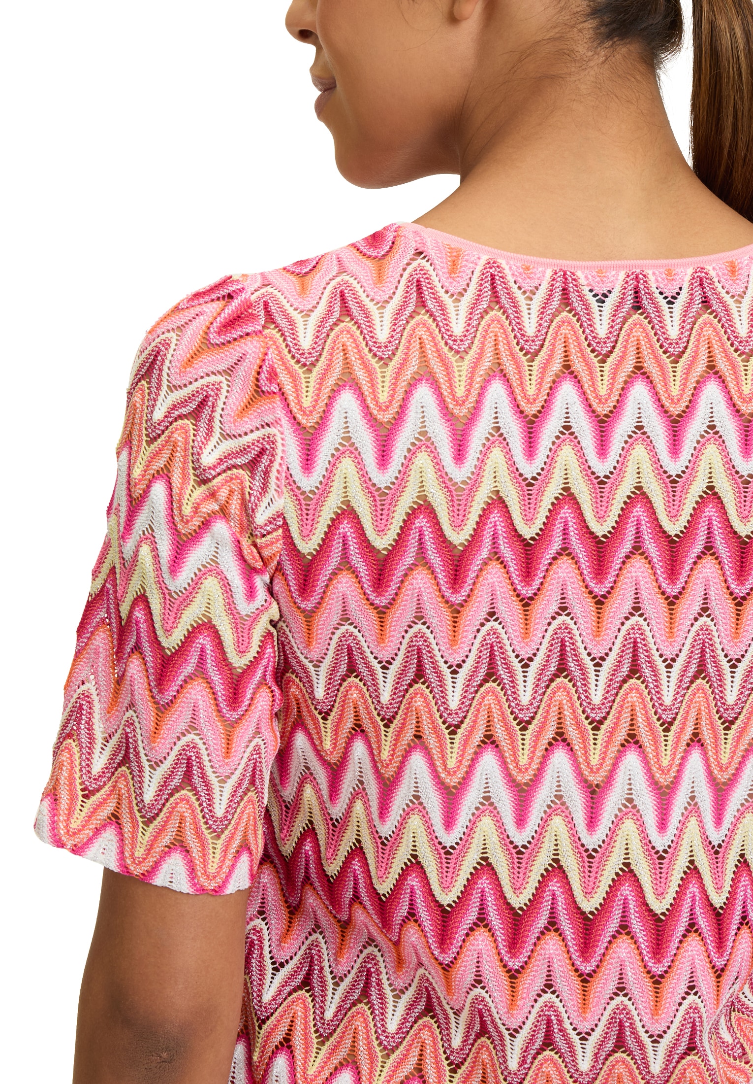 Betty Barclay Kurzarmshirt »Betty Barclay Damen Spitzenshirt mit Rippbündchen«, (1 tlg.), Spitze