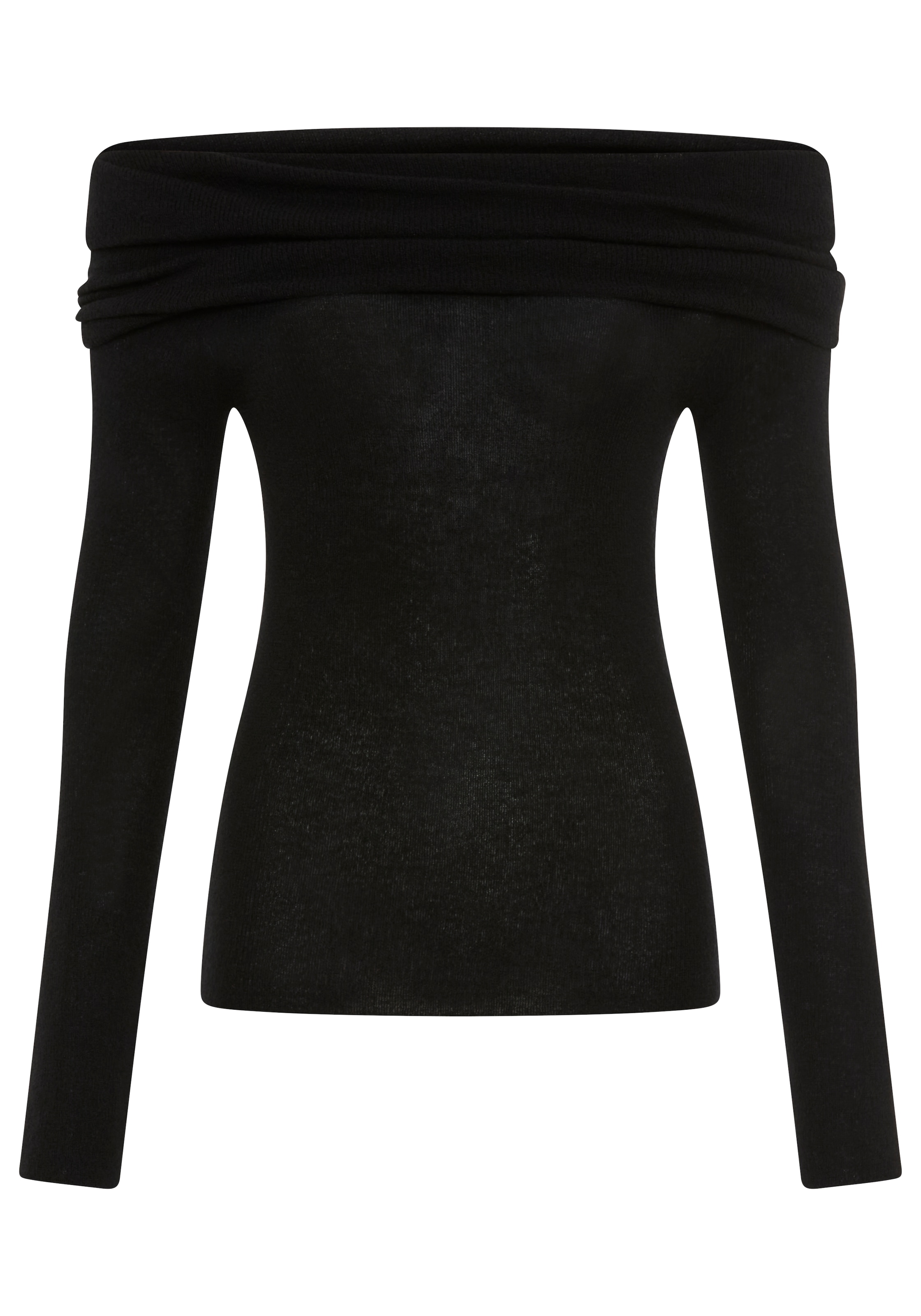 BOSS ORANGE Carmenpullover »Falmon Premium Damenmode« schulterfrei mit umgeschlagenem Ausschnitt