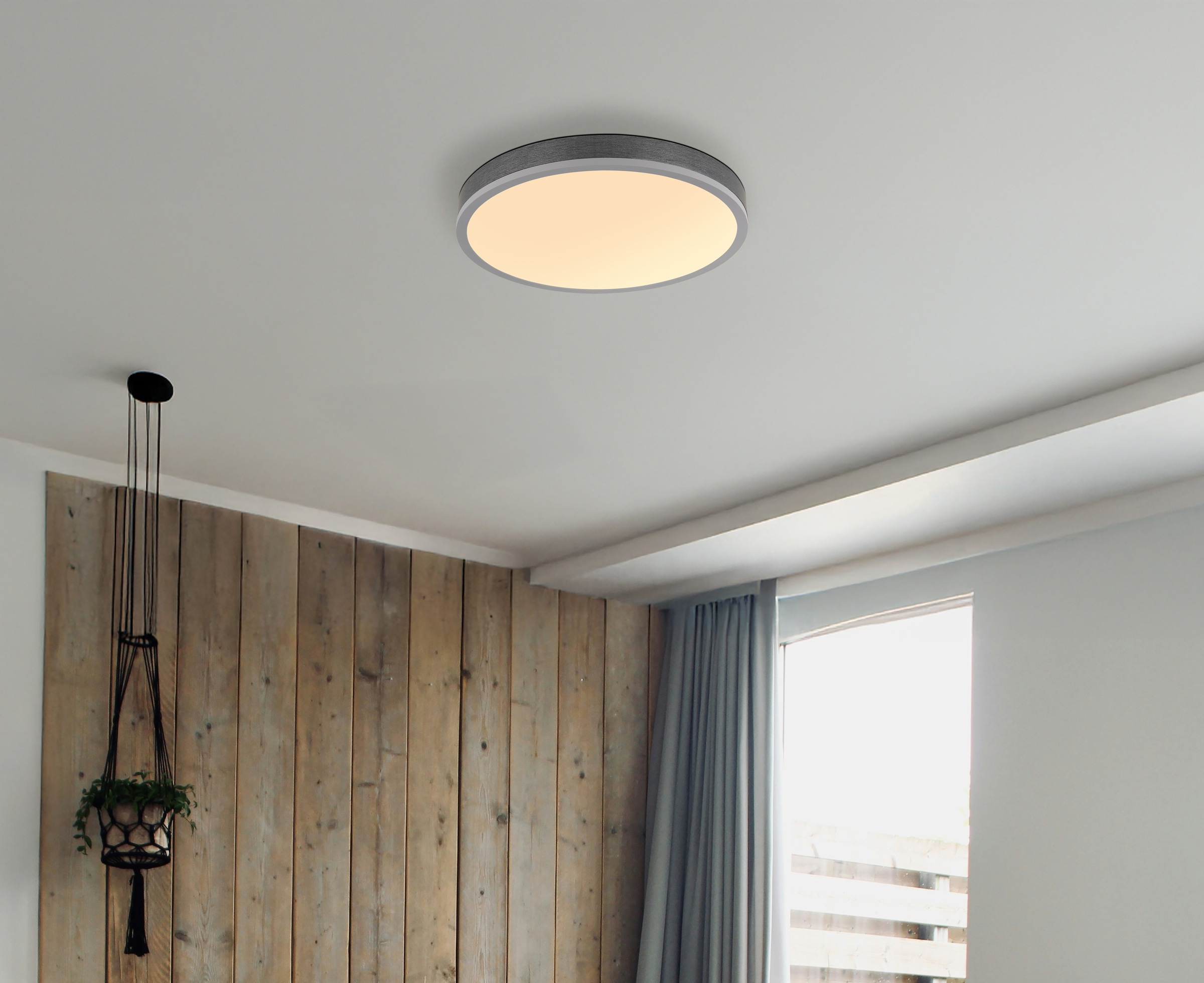 GLOBO LIGHTING Deckenleuchte »DORO« LED-Modul 1 Stk. Warmweiß Deckenlampe Wohnzimmer-Leuchte Schlafzimmer-Leuchte Flur Küche