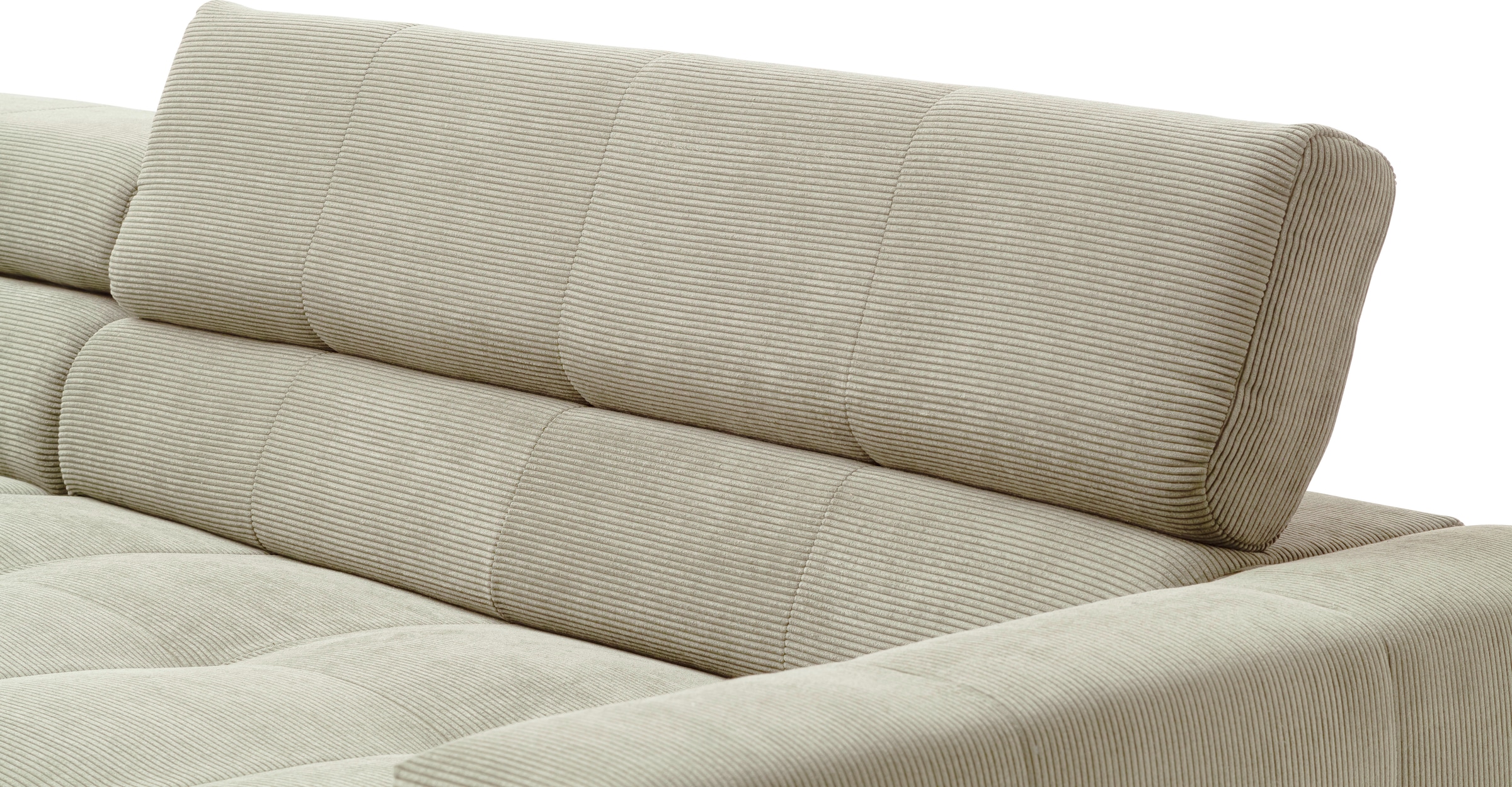 Places of Style Ecksofa »Cleveland, L-Form, incl. Kopfteilverstellung, Breite 276 cm«, wahlweise elektrischer Sitzvorzug