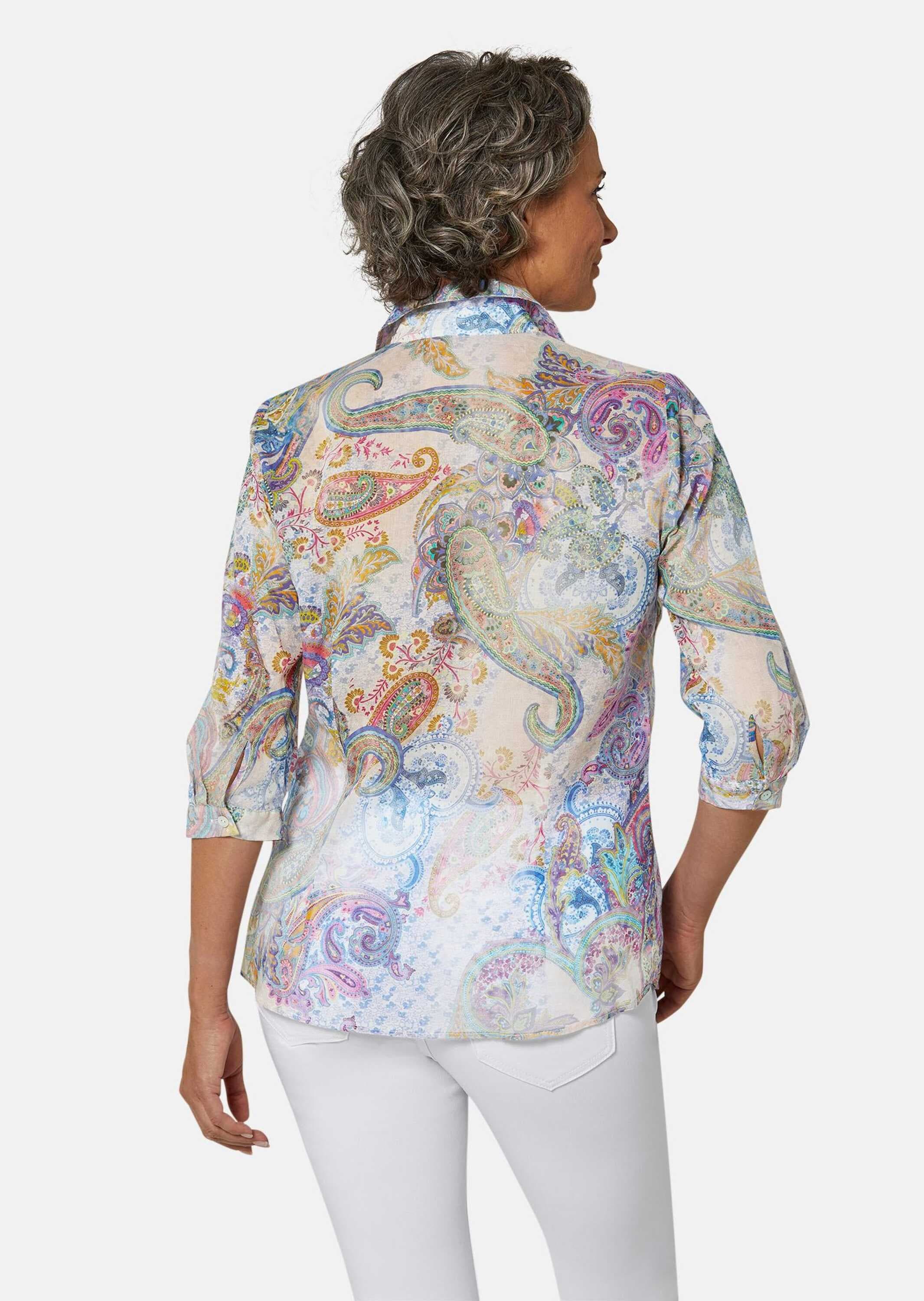 GOLDNER Tunika »Tunika-Druckbluse Schmeichelhafte Tunika-Druckbluse aus Baumwolle«