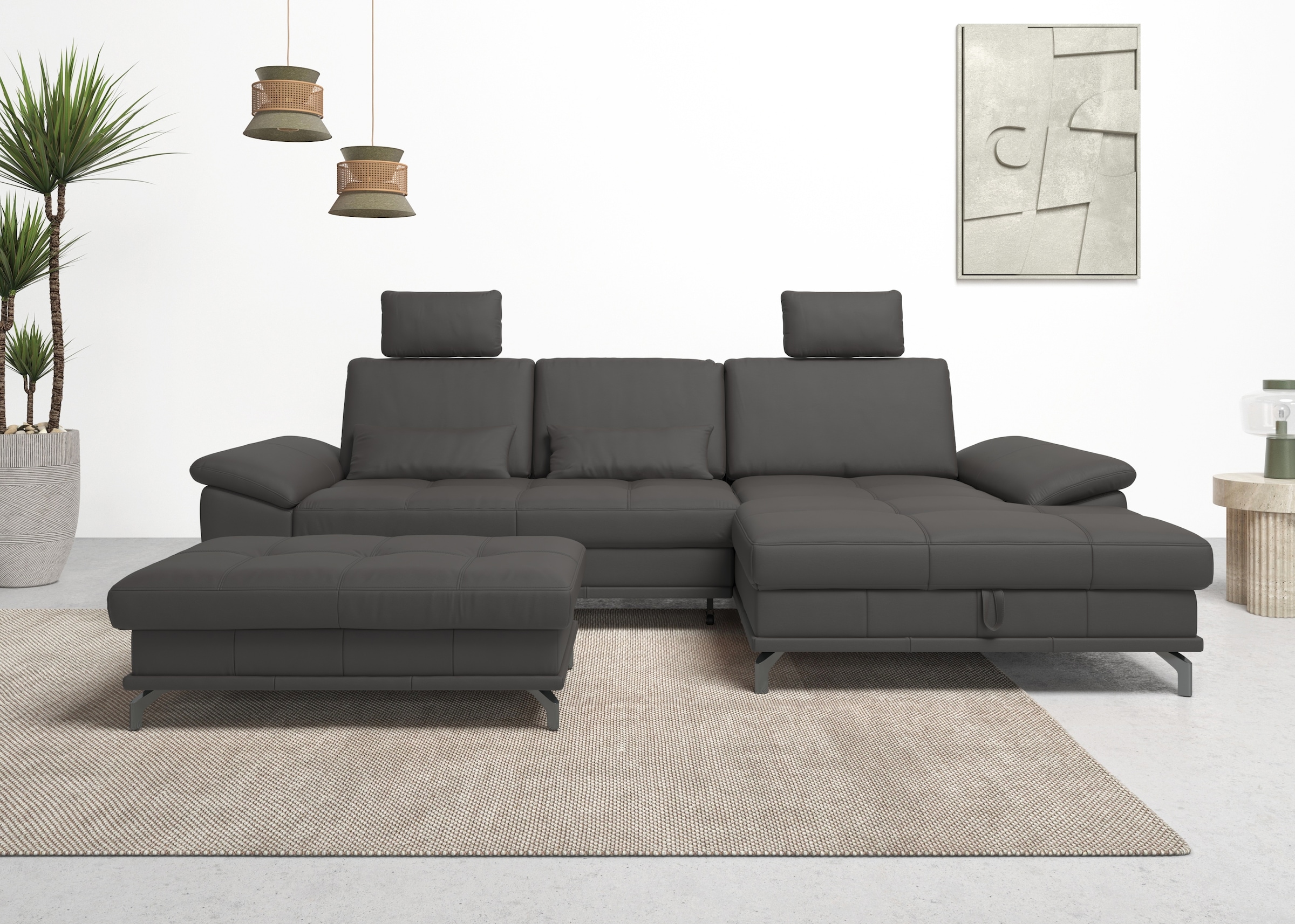 OTTO home Ecksofa "Costello L-Form, B: 301 cm mit Sitztiefen-, Armteilverst günstig online kaufen