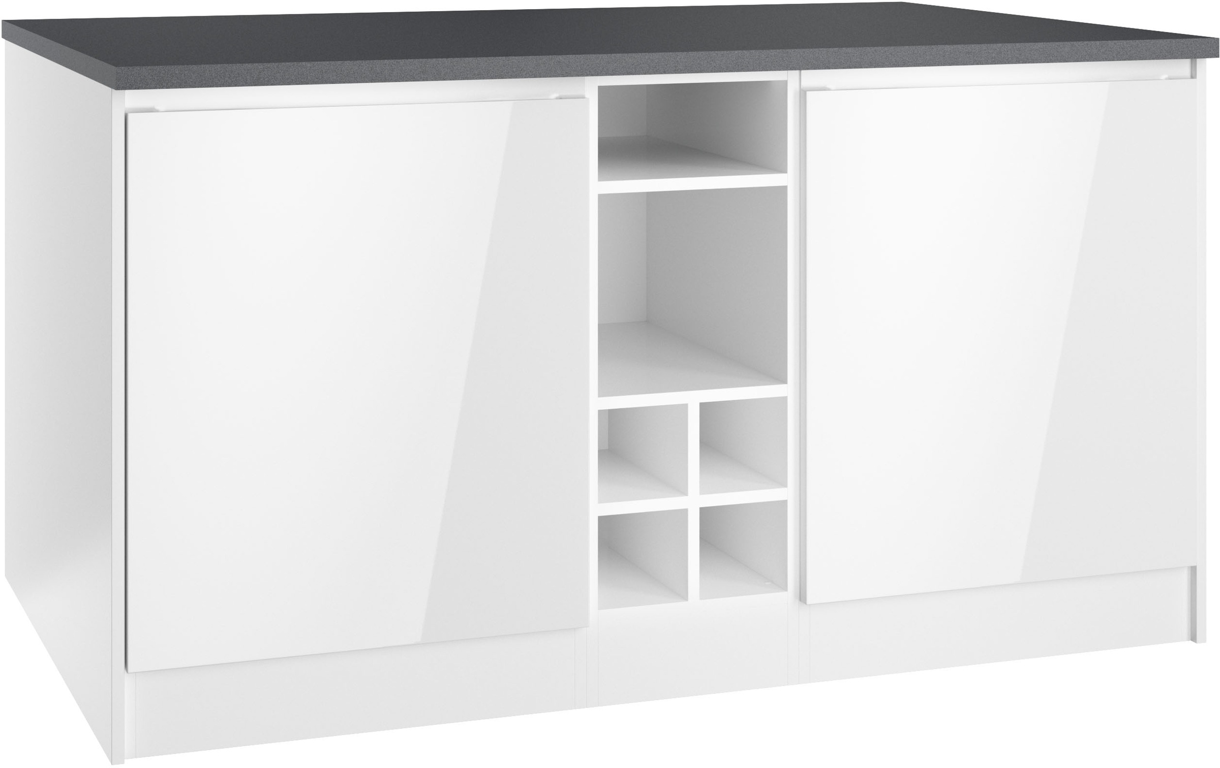 HELD MÖBEL Kücheninsel »Virginia«, Breite 153 cm, MDF-Fronten, Flaschenregal