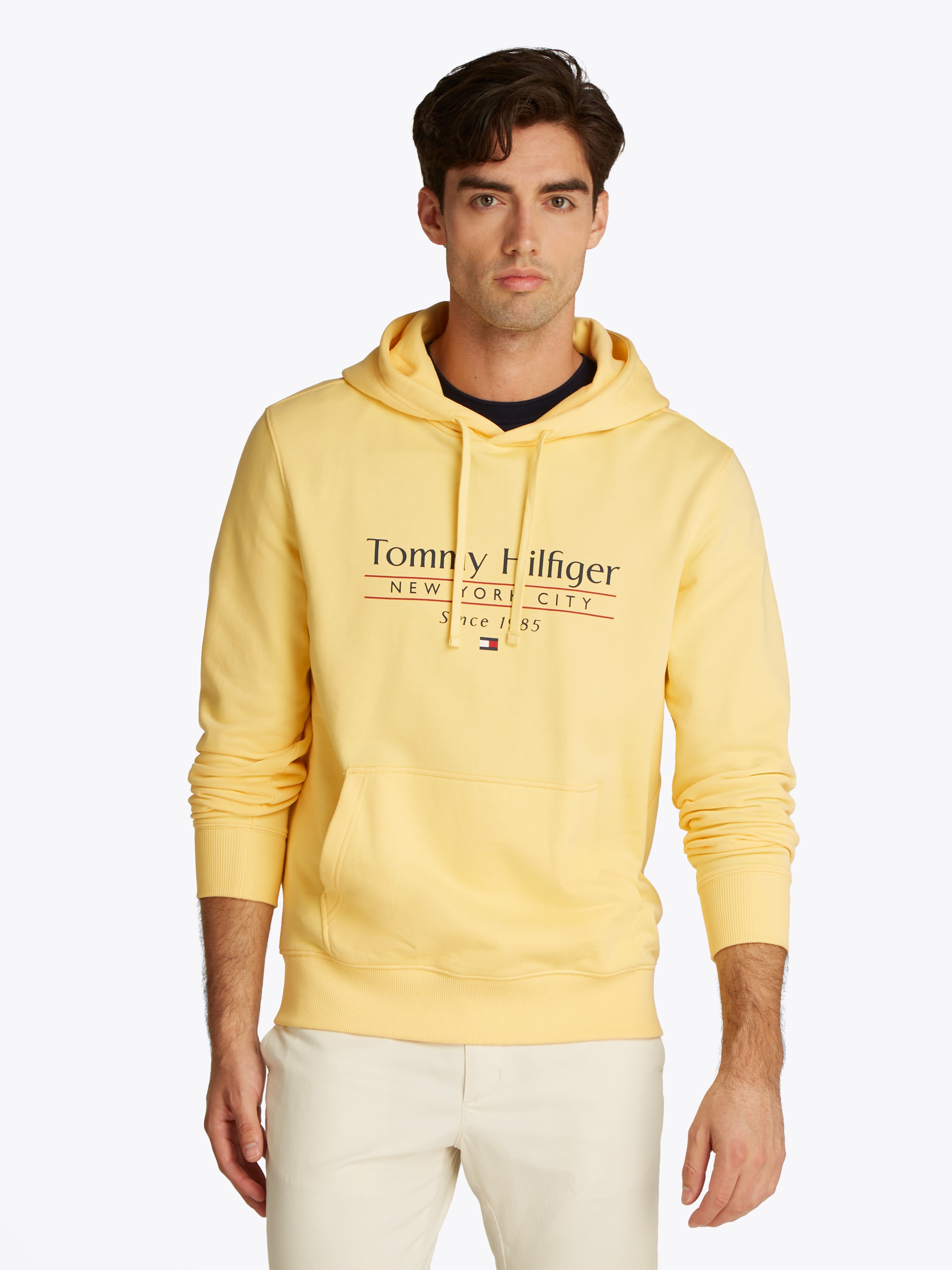 Tommy Hilfiger Hoodie "HILFIGER CENTER STACK HOODY", mit großem mehrfarbige günstig online kaufen