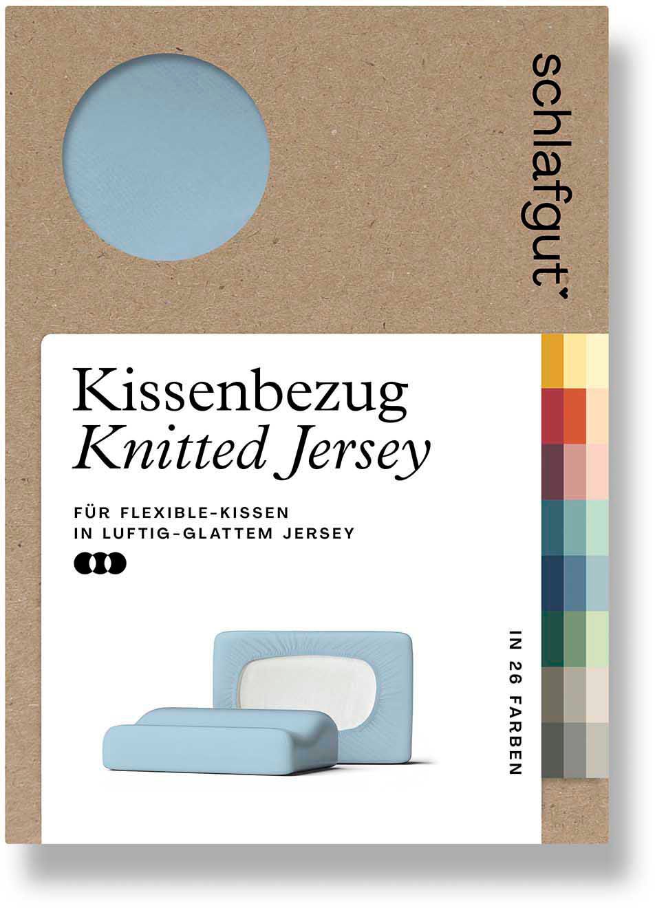 Schlafgut Kissenbezug "Pure flexibler Kissenbezug für Nackenstützkissen" Bio-Baumwolle mit Elasthan, mit Gummizug, bügelfrei