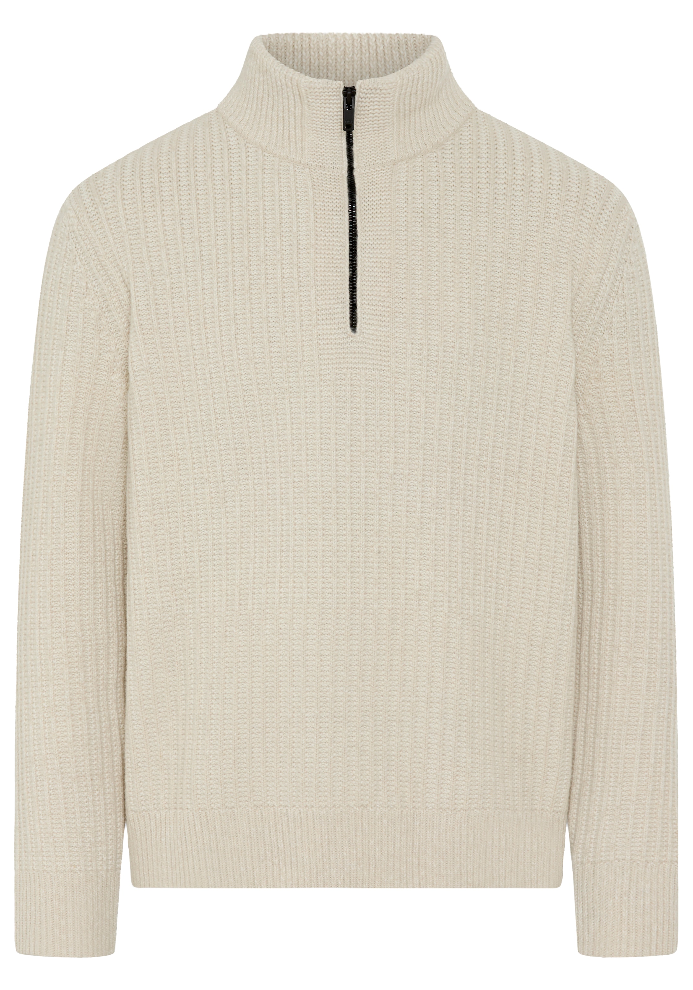 BOSS ORANGE Strickpullover "Kwinter" Troyer-Kragen, Rippstrick, relaxed fit günstig online kaufen