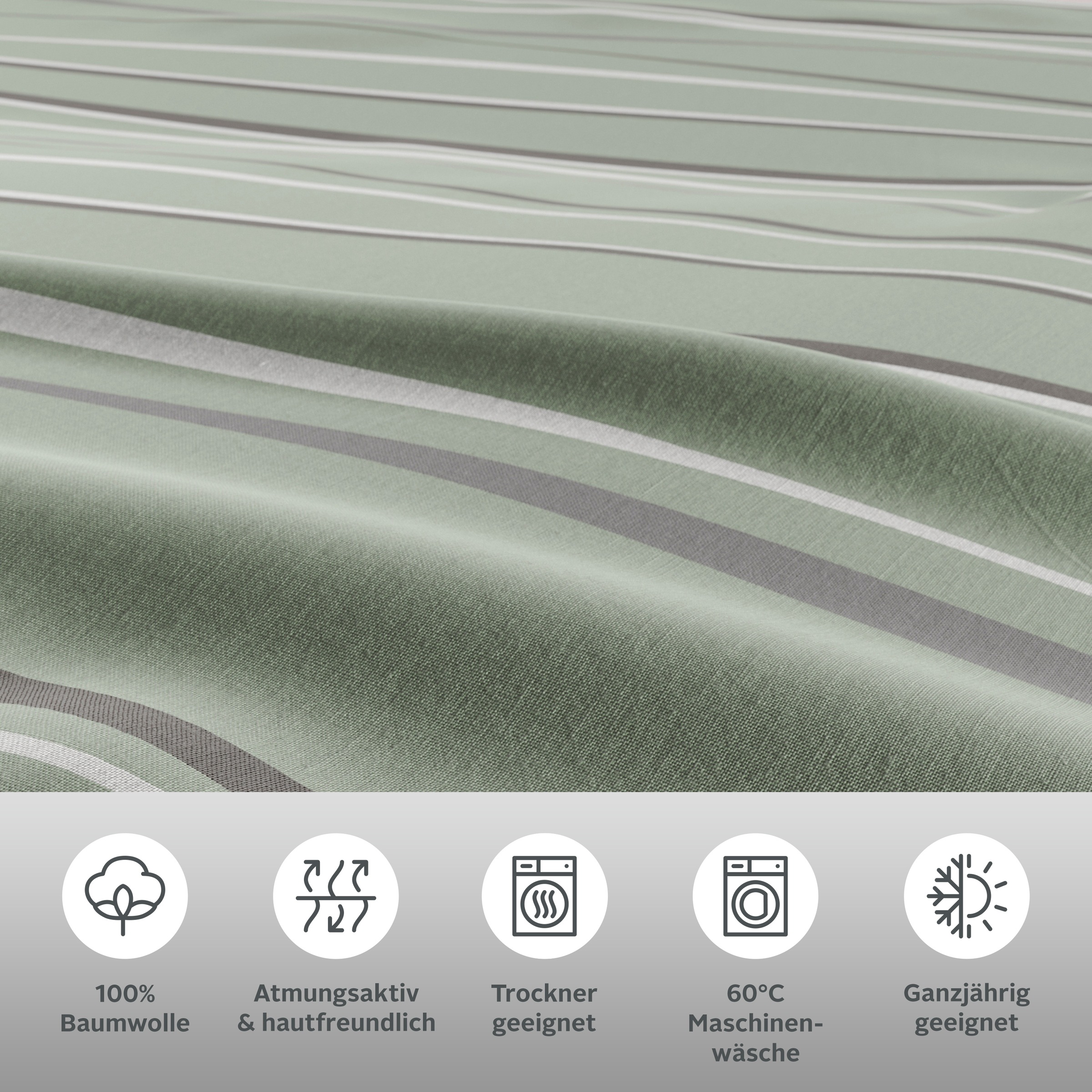 Thumbnail - OTTO home Wendebettwäsche "Alvara" 2 Stk. in Gr. 135x200 oder 155x220 cm, 100% Baumwolle, grafisches Motiv