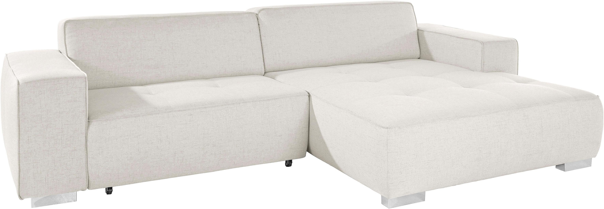 INOSIGN Ecksofa »Sapporo L-Form«, wahlweise Bettfunktion oder Sitztiefenverstellung, Federkern