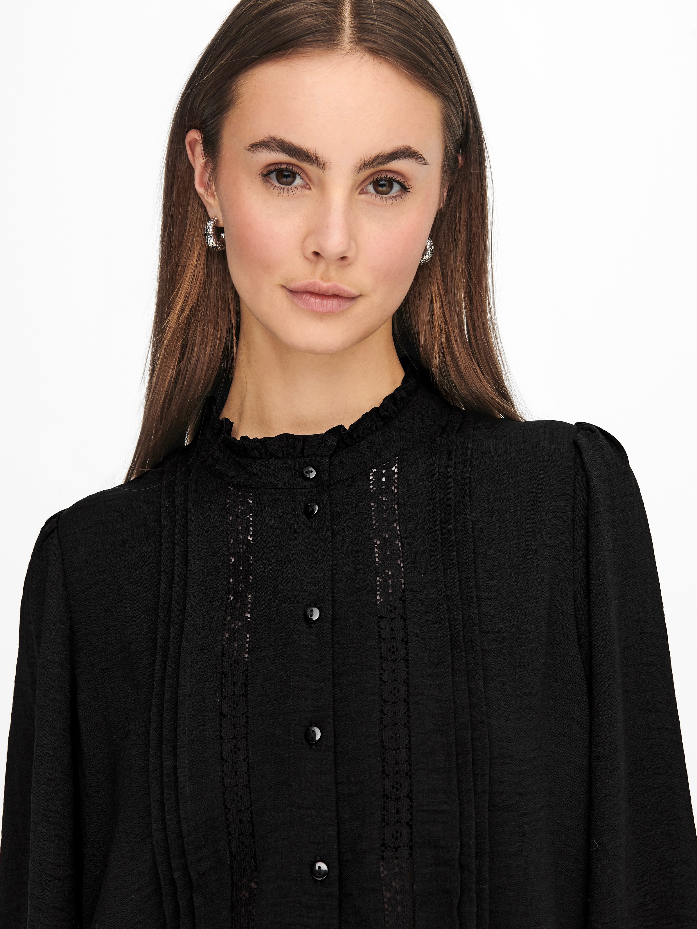 JDY Rüschenbluse »JDYELLIS L/S LACE SHIRT WVN NOOS«