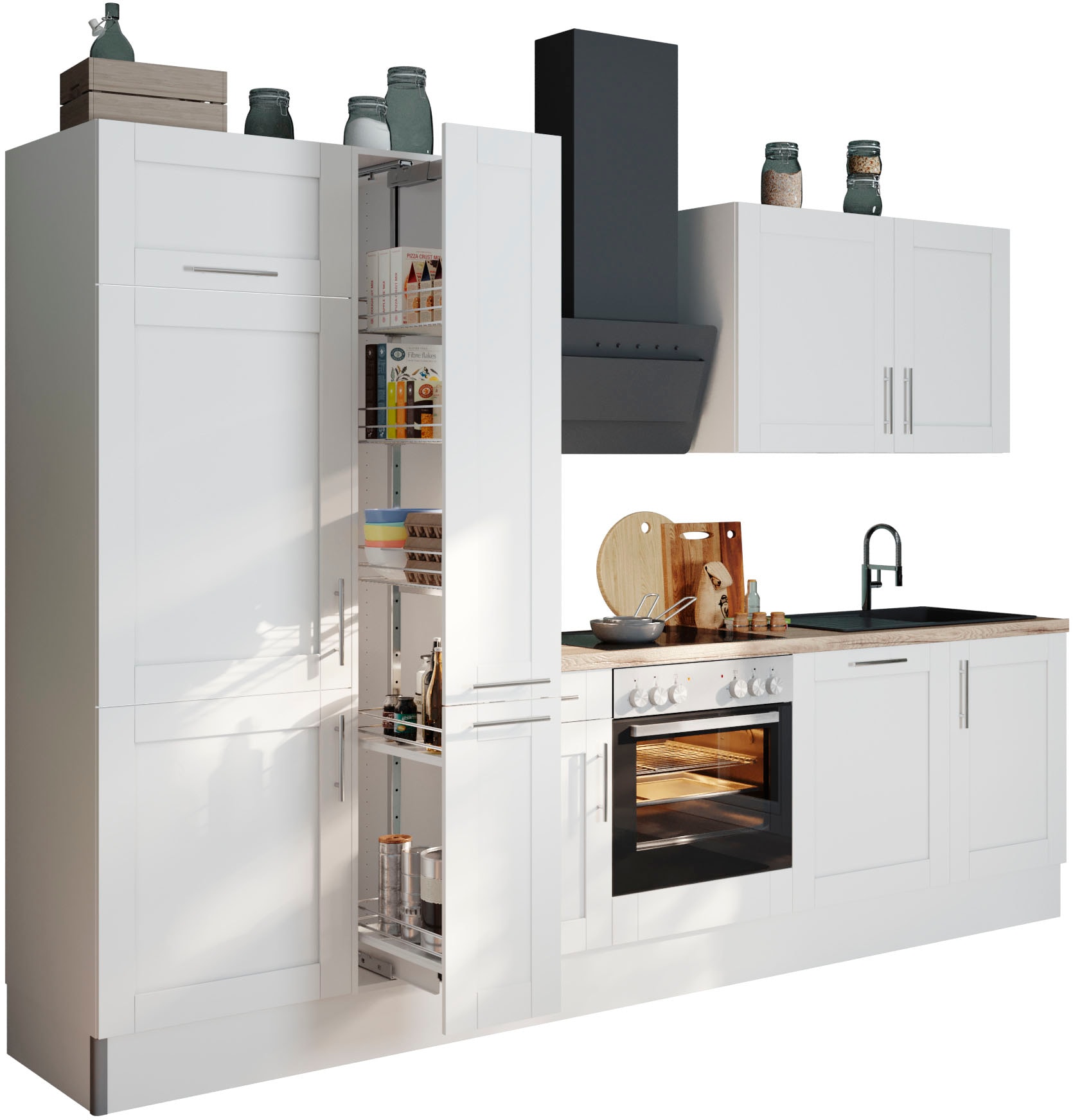 Küche »Ahus« plotis 310 cmwahlweise su E-GerätenMDF FrontenSoft Close Funktion