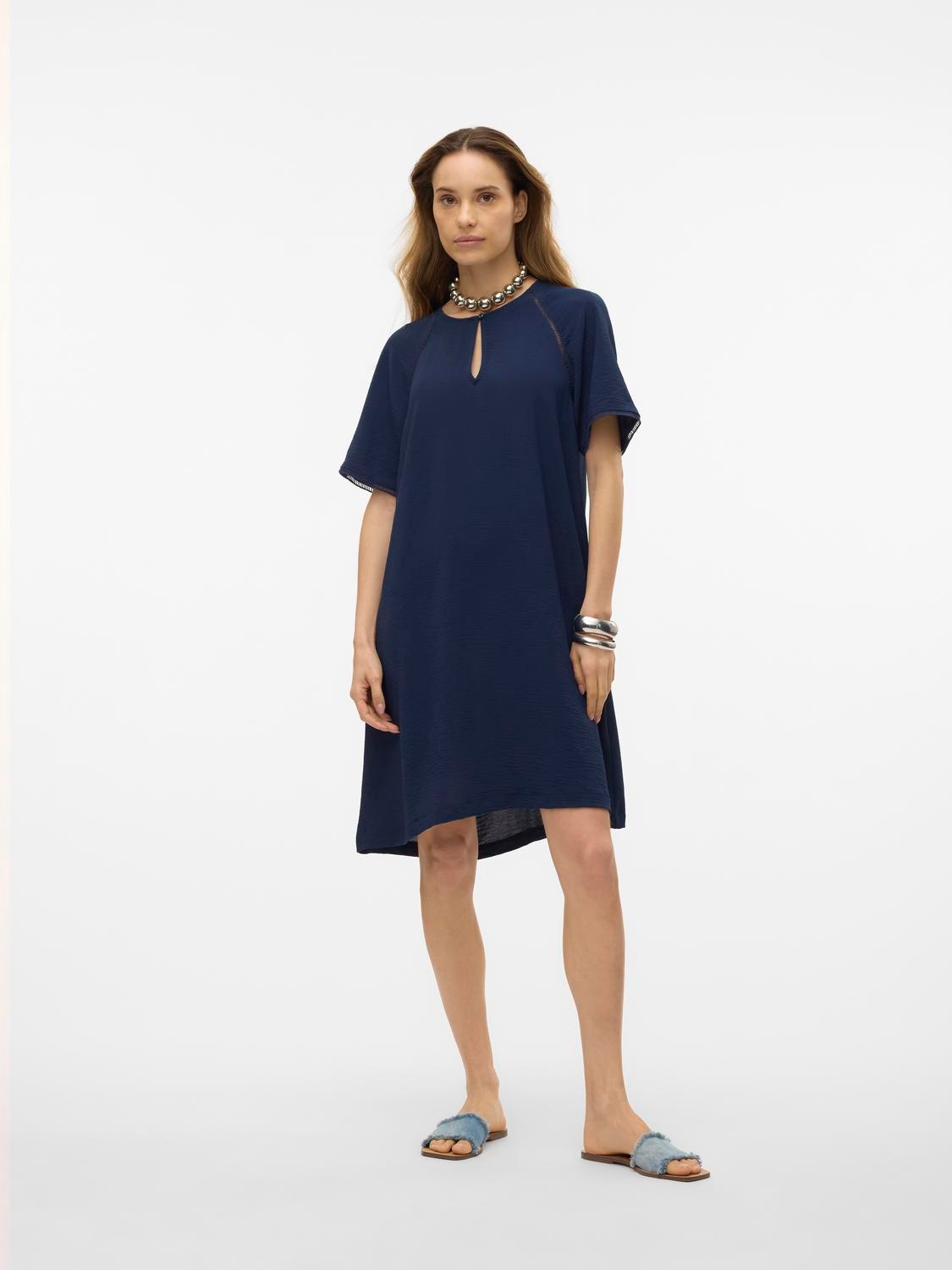 Vero Moda Minikleid "VMALVA GITTE SS SHORT DRESS WVN GA" Sommerkleid günstig online kaufen