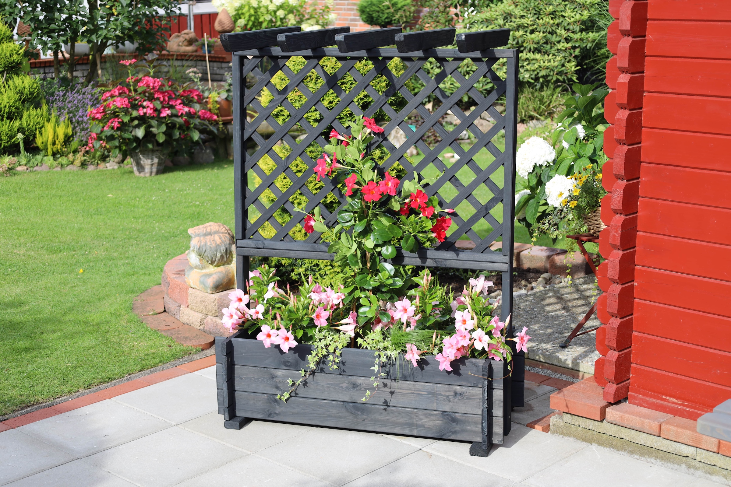 promadino Spalier, Pergola mit Pflanzkasten, BxTxH: 102x65x140 cm