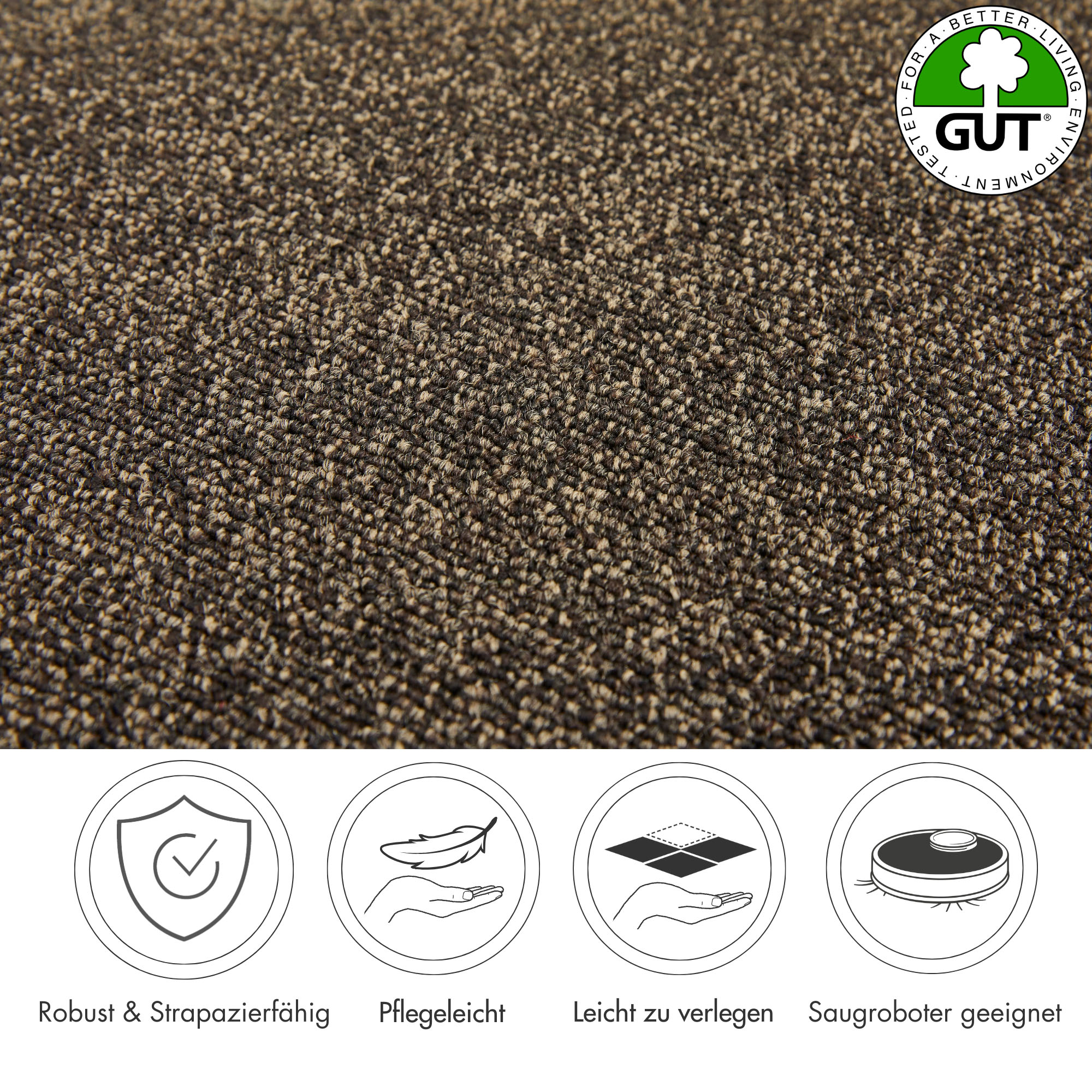 Thumbnail - Andiamo Teppichboden "Matz, Schlinge, Made in Belgium", rechteckig, 6 mm Höhe, meliert, Breite 400 cm oder 500 cm, strap...