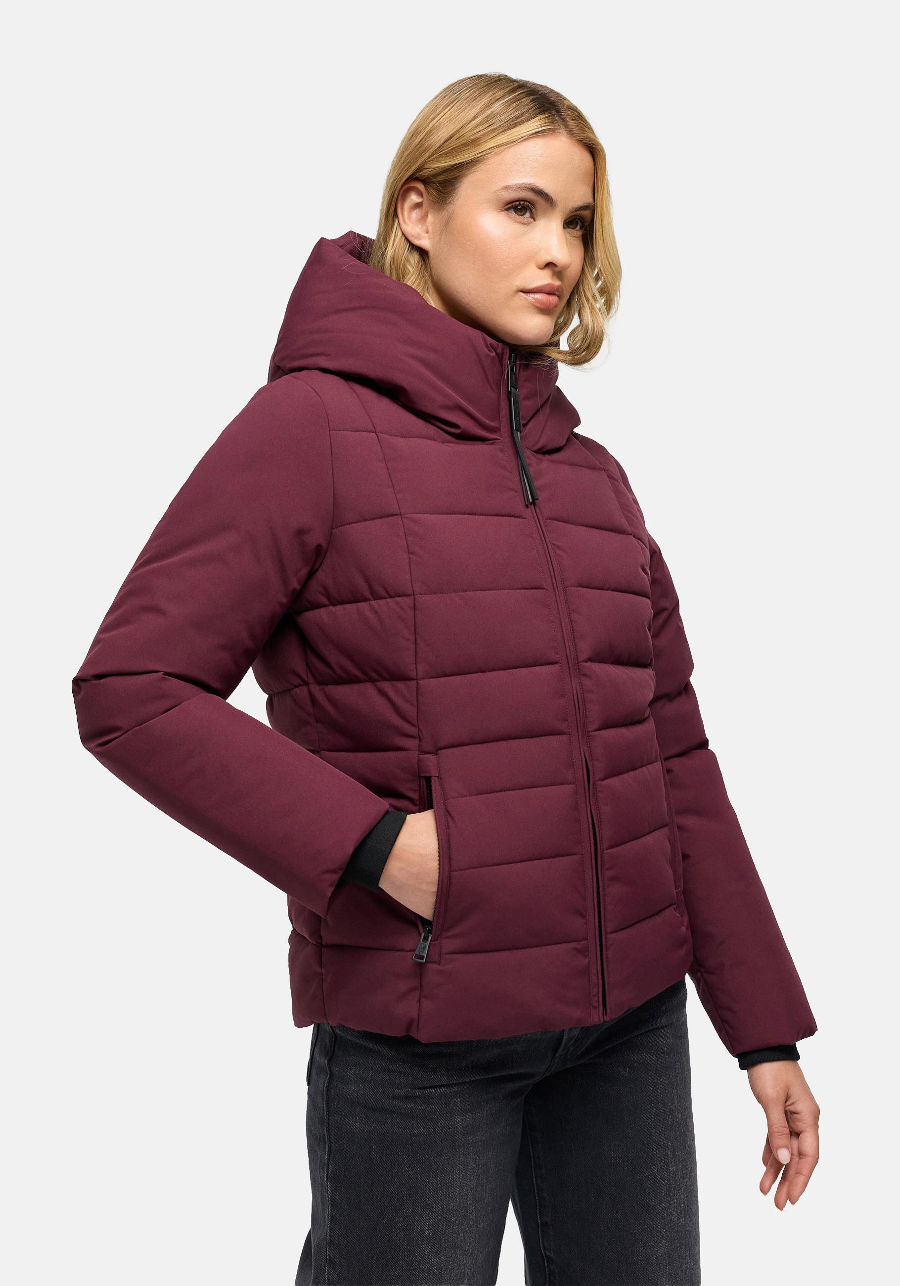 Navahoo Outdoorjacke "Stepptänzchen XIV" mit Kapuze Warme Damen Steppjacke mit Kapuze