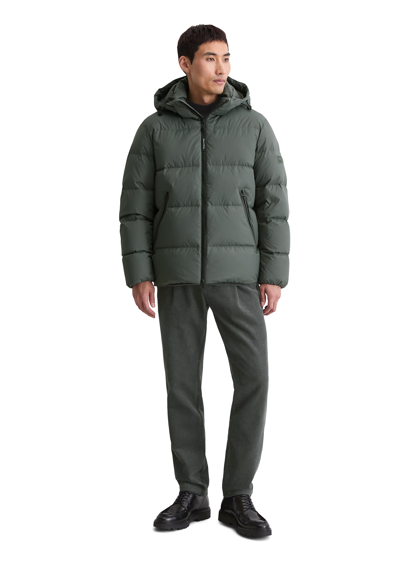 Marc O'Polo Daunenjacke, mit Kapuze, mit 2-Wege-Zipper und abnehmbarer Kapuze