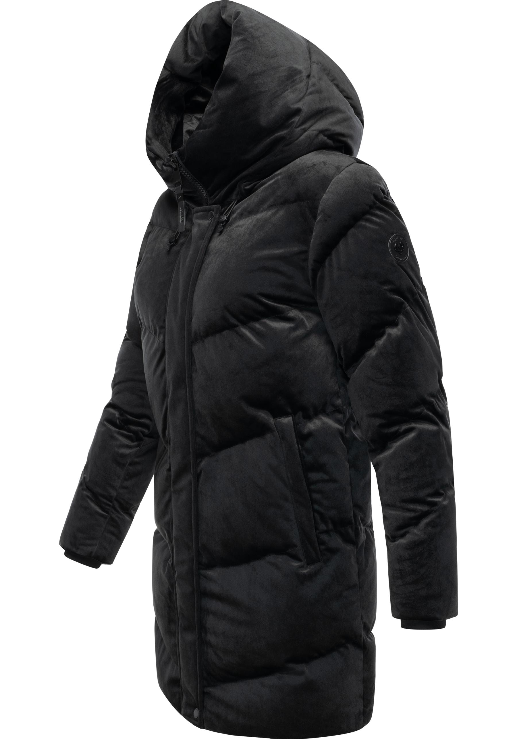 Ragwear Kurzmantel »Avelin Velvet YOUMODO«, Gesteppter Wintermantel aus kuscheligem Samt-Material
