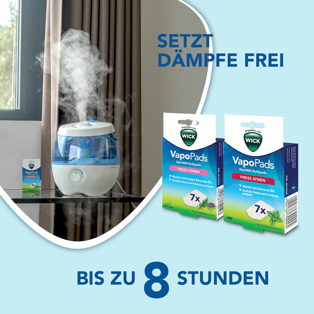 WICK Luftbefeuchter »SweetDreams Kaltluft-Luftbefeuchter mit Lichtprojektion - WUL575«, 3,8 l Wassertank, Projiziert 3 Motive: Safari, Ozean und Sternenhimmel