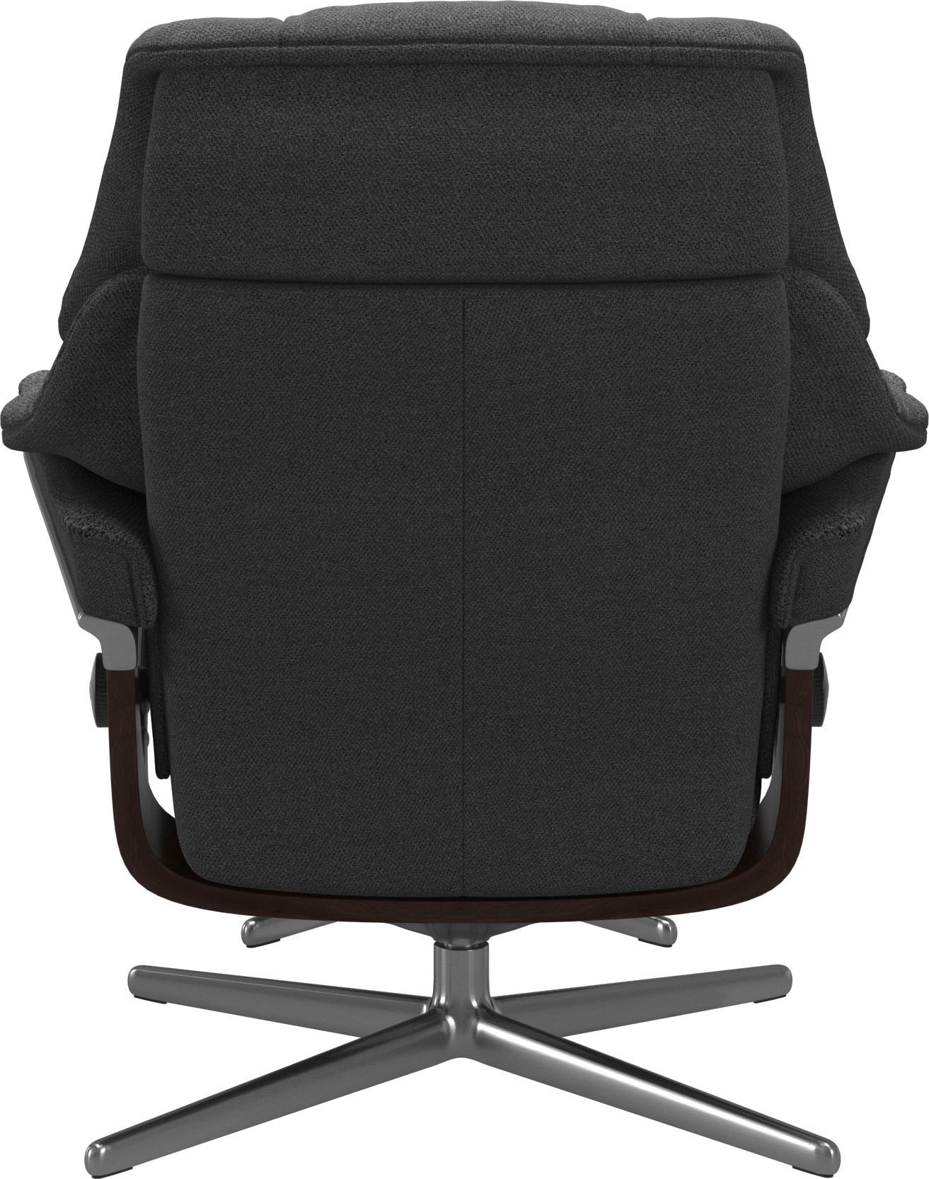 Stressless® Relaxsessel »Reno«, (Set, Relaxsessel mit Hocker), mit Hocker, mit Cross Base, Größe S, M & L, Holzakzent Braun