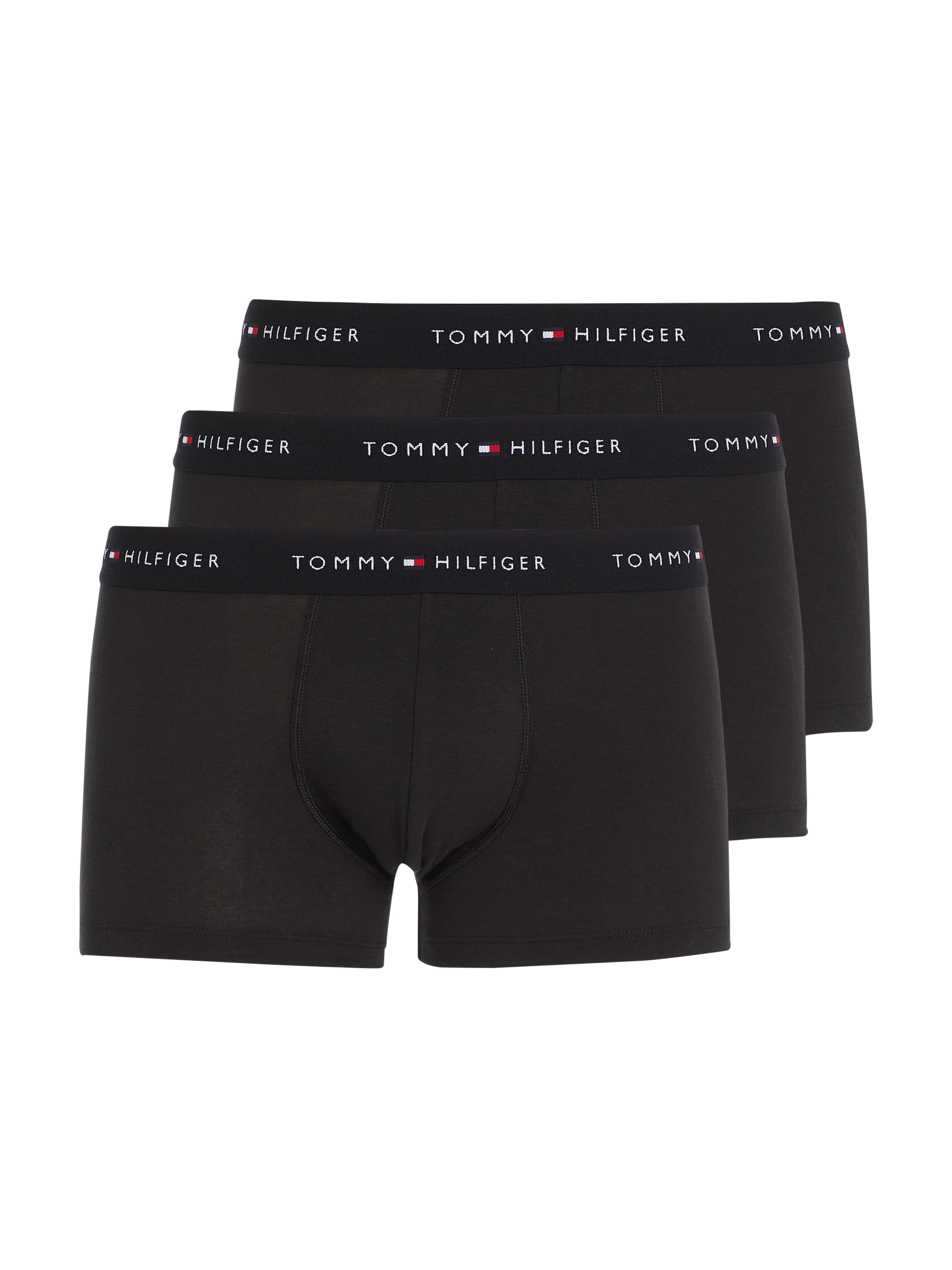 Tommy Hilfiger Underwear "TRUNK 3 PACK" 3 Stk. mit kontrastfarbenem Logobun günstig online kaufen