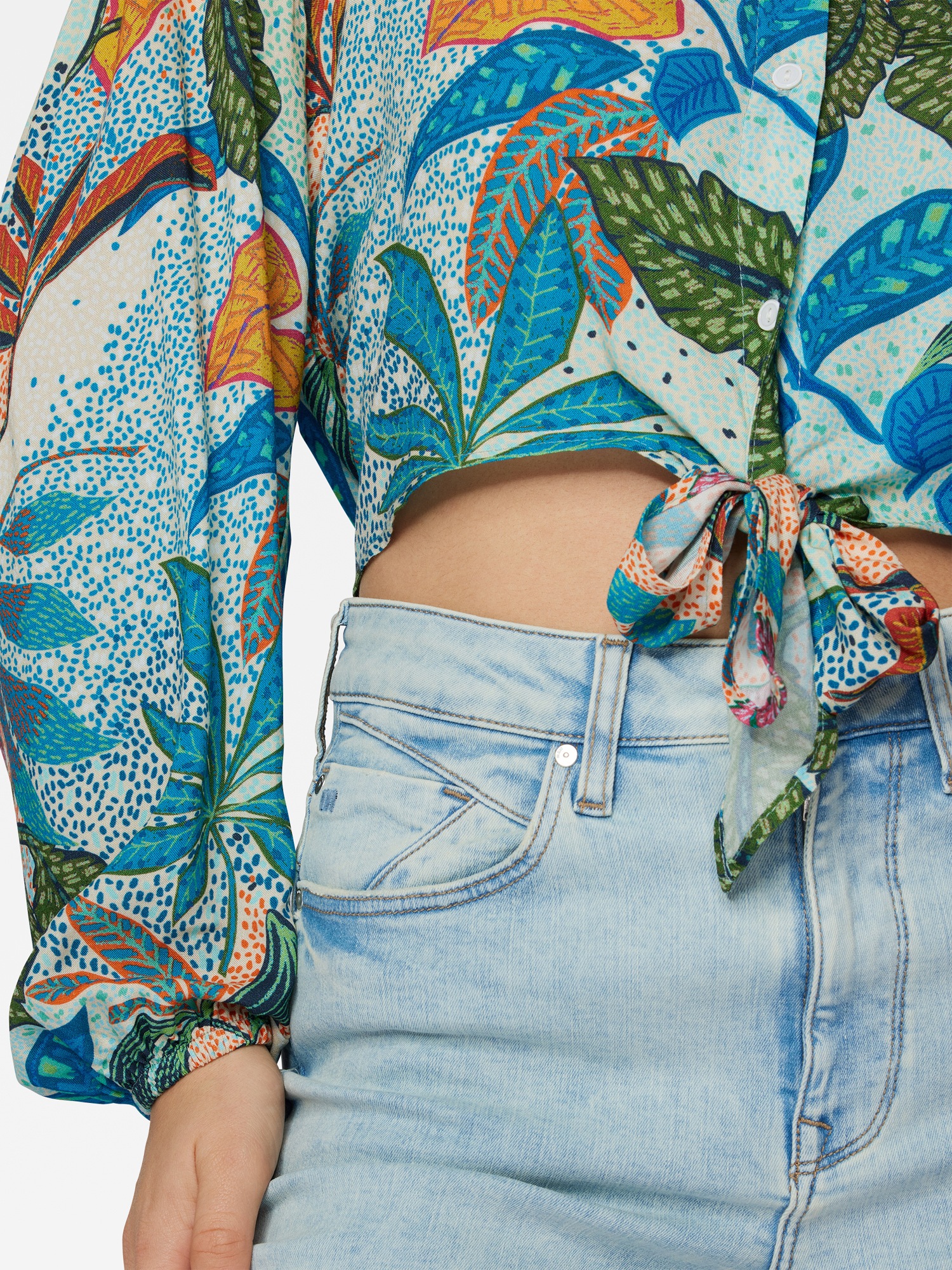 Mavi Langarmbluse »LONG SLEEVE SHIRT«, Geknotete Bluse