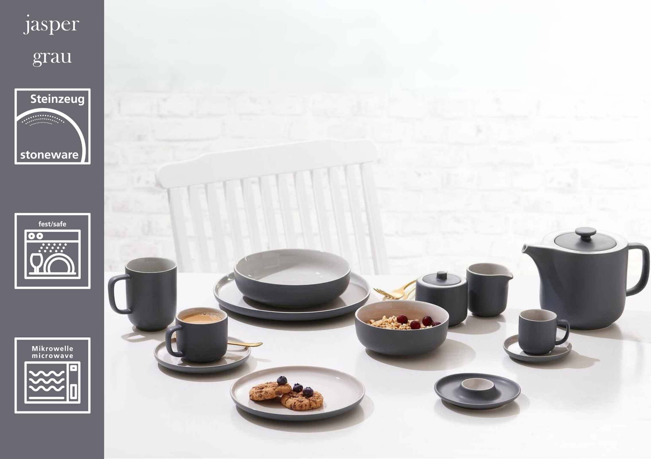 Ritzenhoff & Breker Geschirr-Set »Basic-Set Jasper 12er Set« Spülmaschinenfest