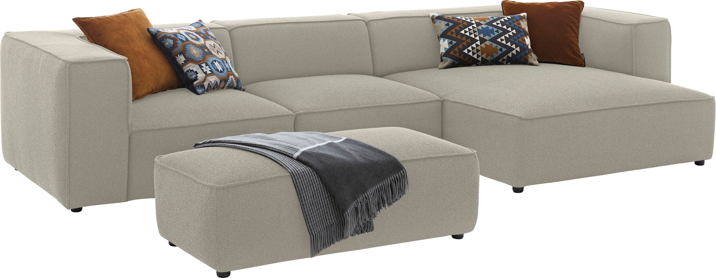 W.SCHILLIG Hocker »around-the-block«, mit eleganter Biese