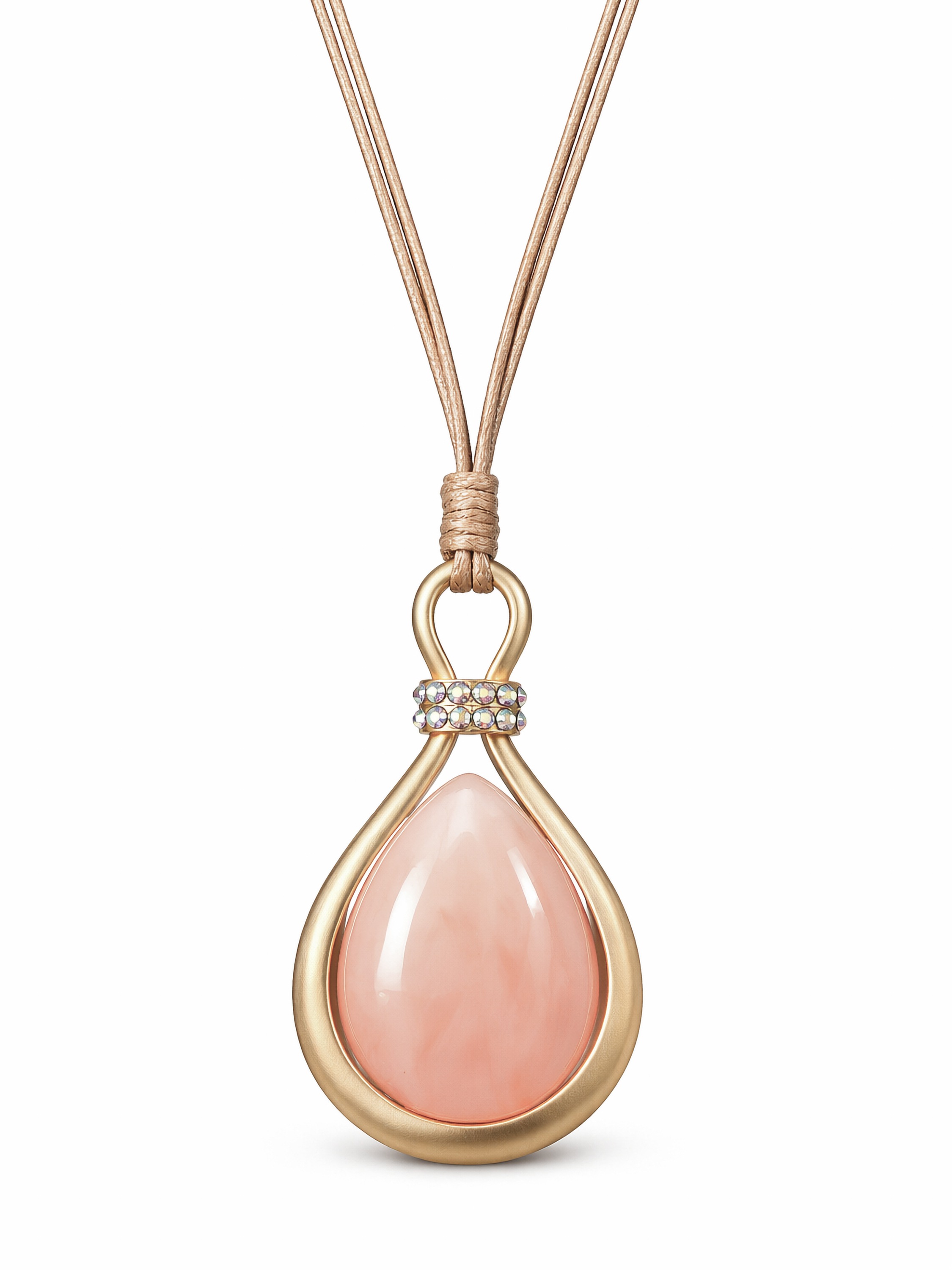COLLEZIONE ALESSANDRO Lange Kette »Rosa« mit großem Schmuckstein