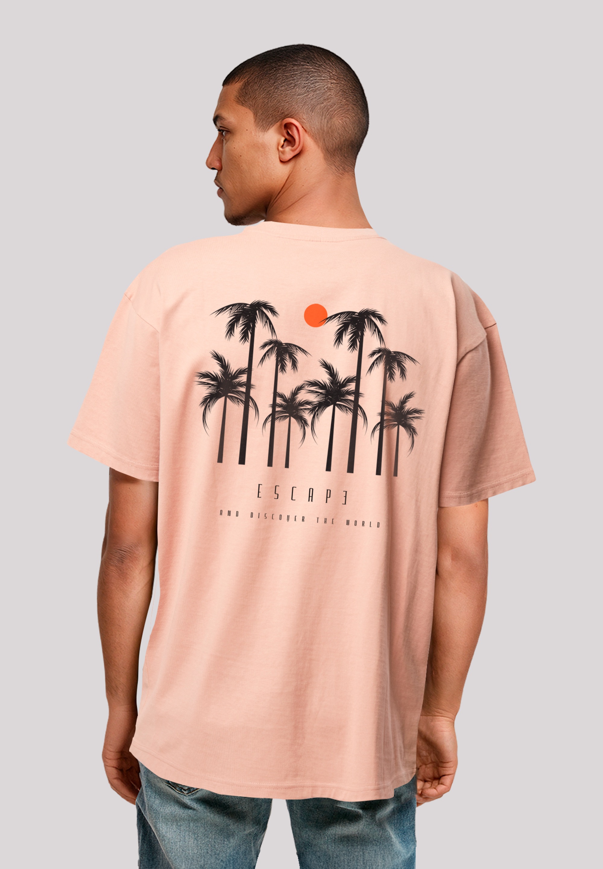 F4NT4STIC T-Shirt "Oversize Escape Discover the World Palm Trees" Discover günstig online kaufen