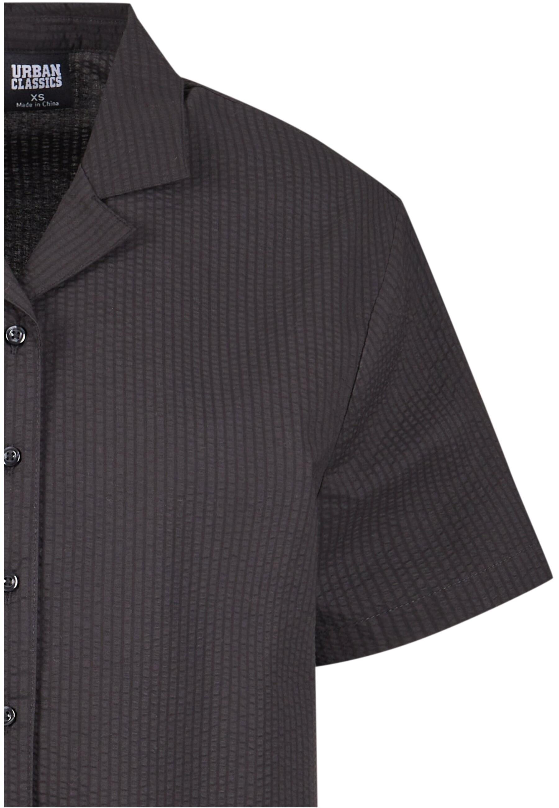 URBAN CLASSICS Langarmhemd »Urban Classics Damen Ladies Seersucker Shirt«