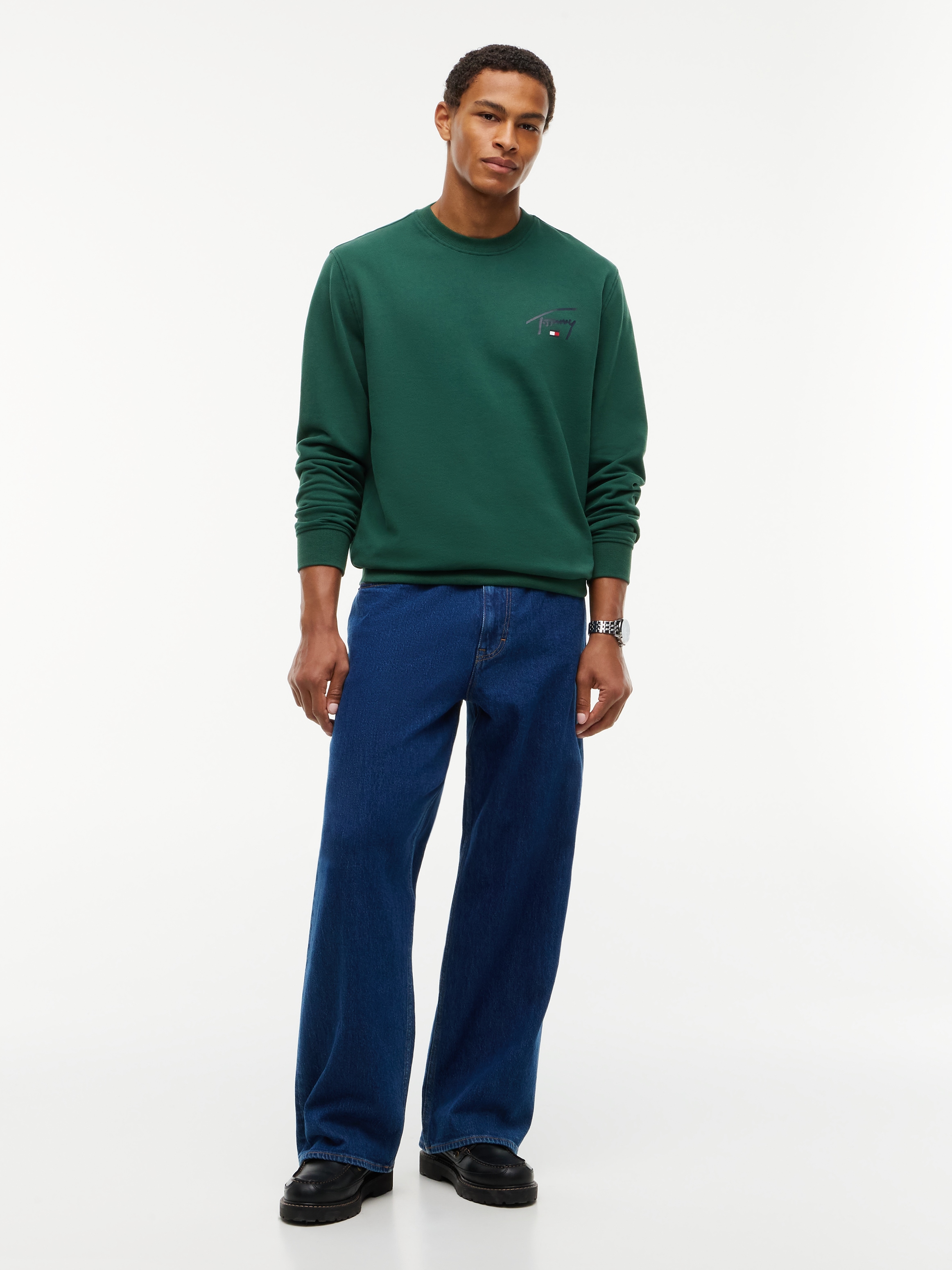 Tommy Jeans Sweatshirt »REGULAR ENTRY SIGNATURE«, Regular fit mit Rundhalsausschnitt
