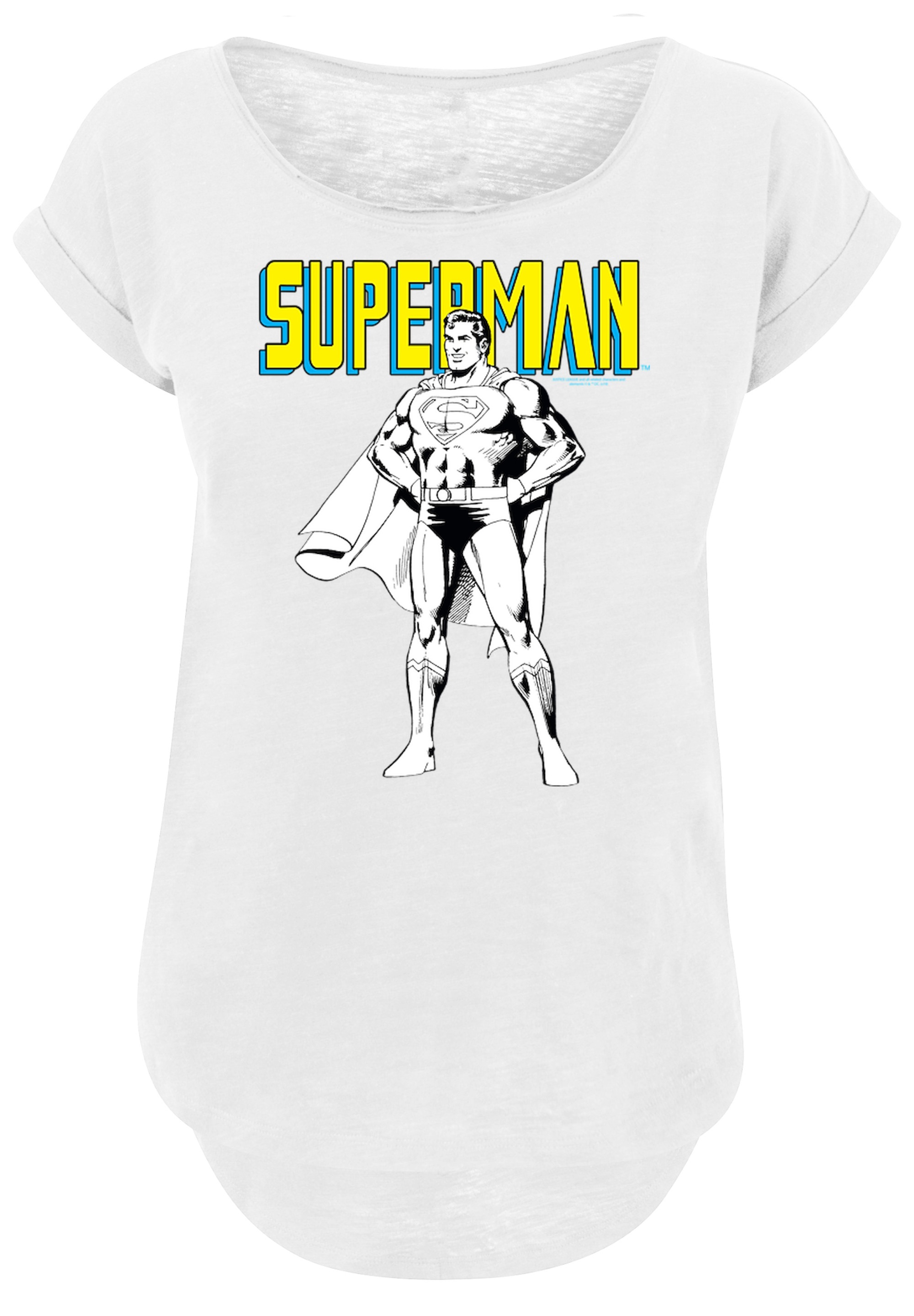 F4NT4STIC T-Shirt »DC Comics Superman«, Damen,Premium Merch,Lang,Longshirt,Bedruckt