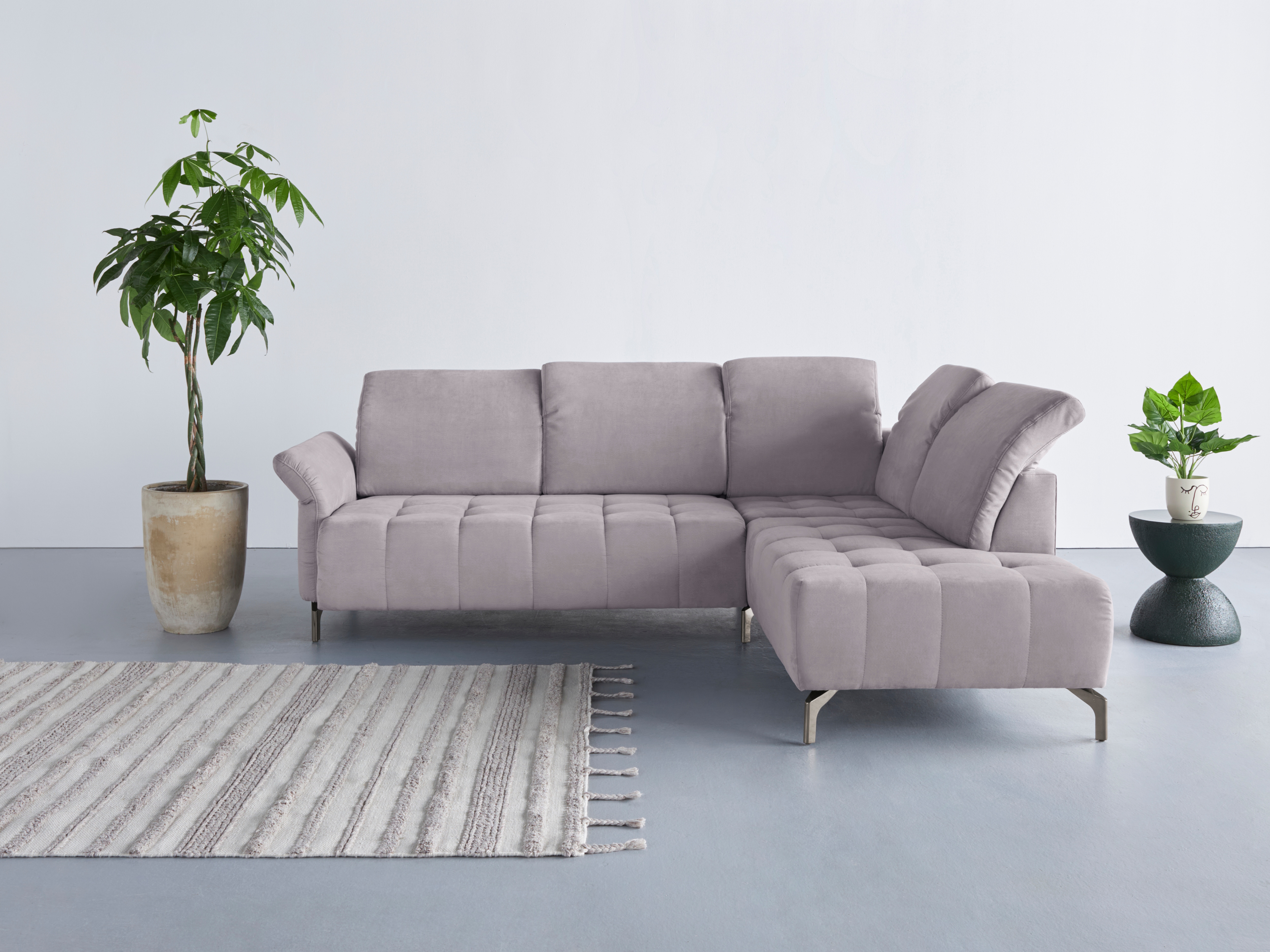 OTTO home Ecksofa "Fresh L-Form" Federkern, wahlweise Kopfteilverstellung und motorischer Vorziehsitz