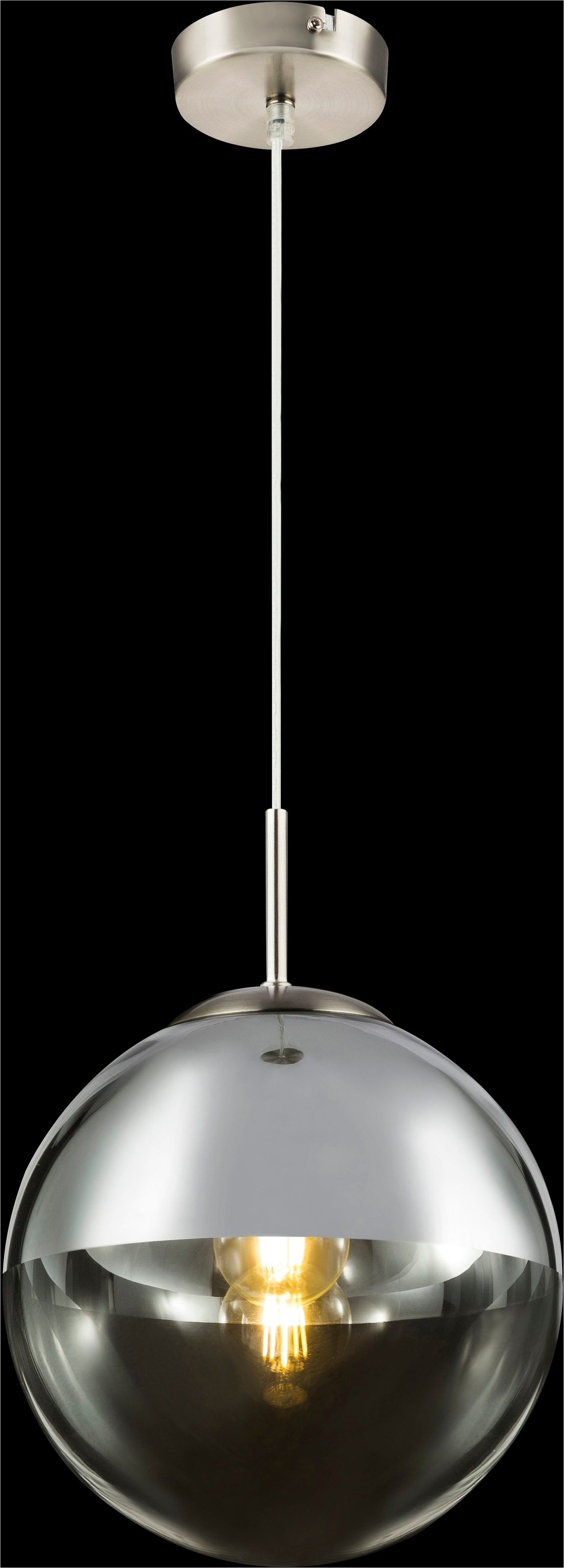 GLOBO LIGHTING Hängeleuchte »VARUS« E27 1 Stk. Hängeleuchte für Esszimmer Nickel matt