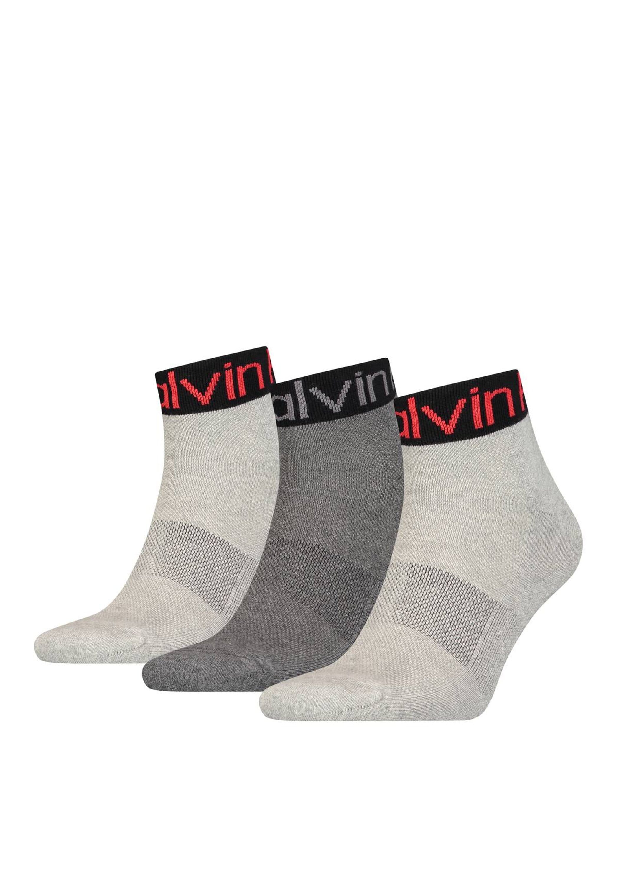 Calvin Klein Socken "Socken CK Men Quarter 3P Logo Welt 3er Pack" günstig online kaufen