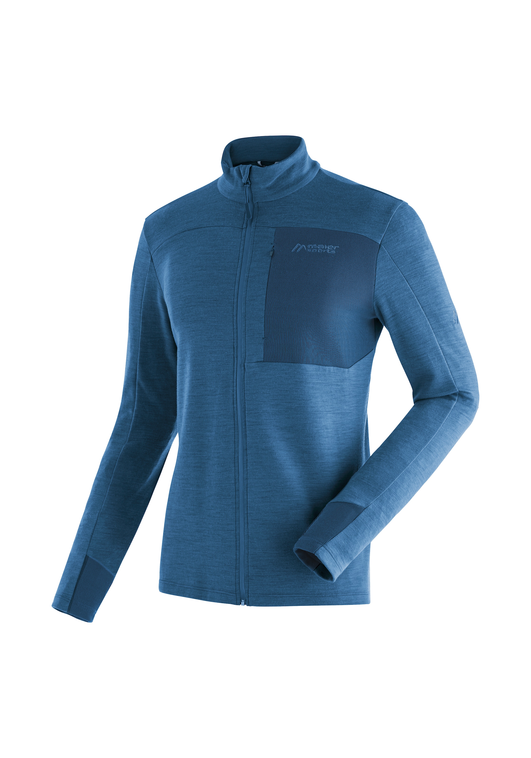 Maier Sports Funktionsshirt "Skutvik M", Midlayer-Jacke für Herren, ideal für Ski-Touren