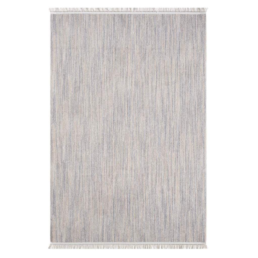 Carpet City Teppich »CLASICO 0052«, rechteckig, 11 mm Höhe, Läufer, Kurzflor, Hochtief-Muster, Boho, Fransen, Wohnzimmer