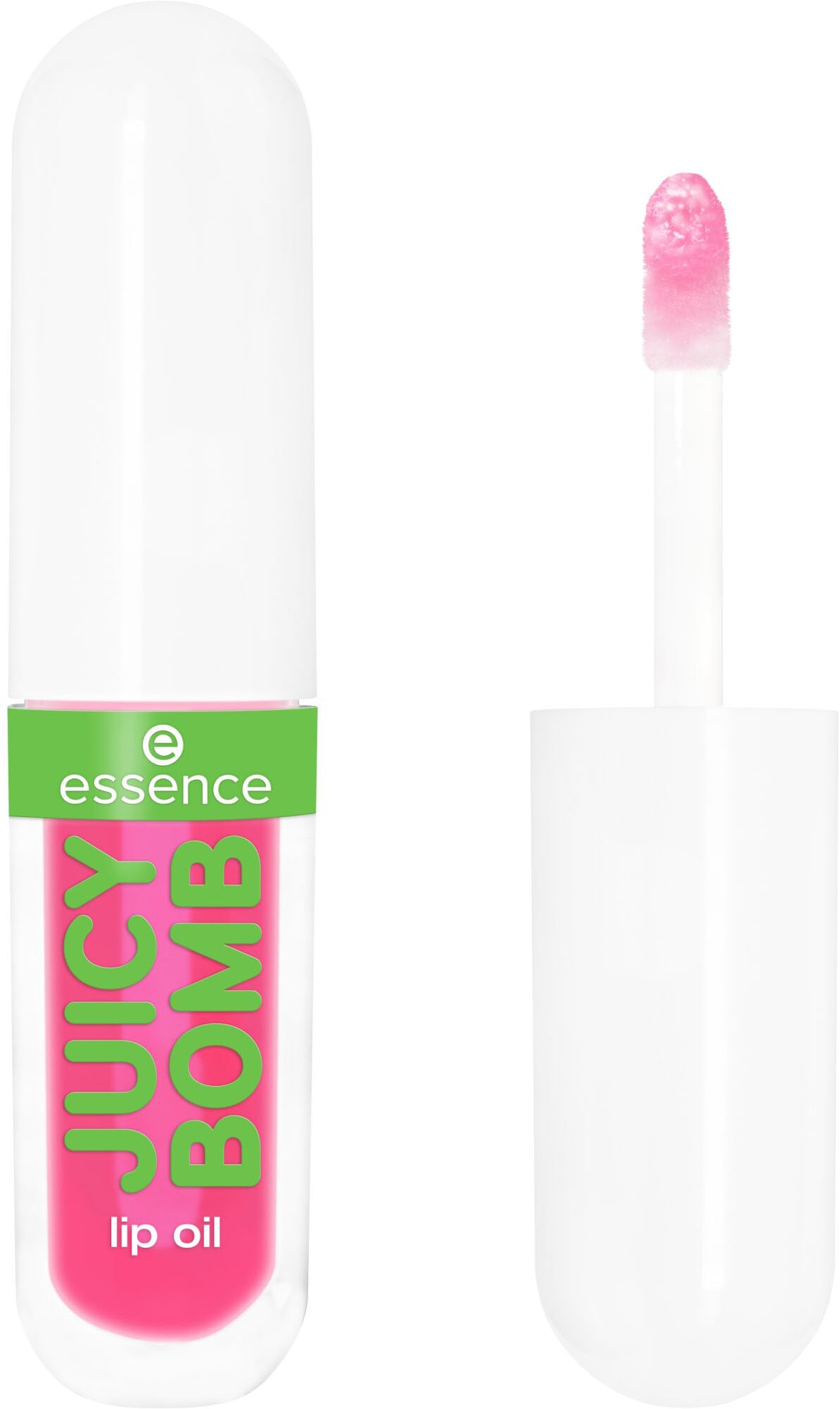 ESSENCE Kinder Lipgloss "JUICY BOMB PARTY lip oil"watermelon wonders, Lippen-Kosmetika, Pflegende Ölformel, nicht-klebendes, glänzendes Finish.