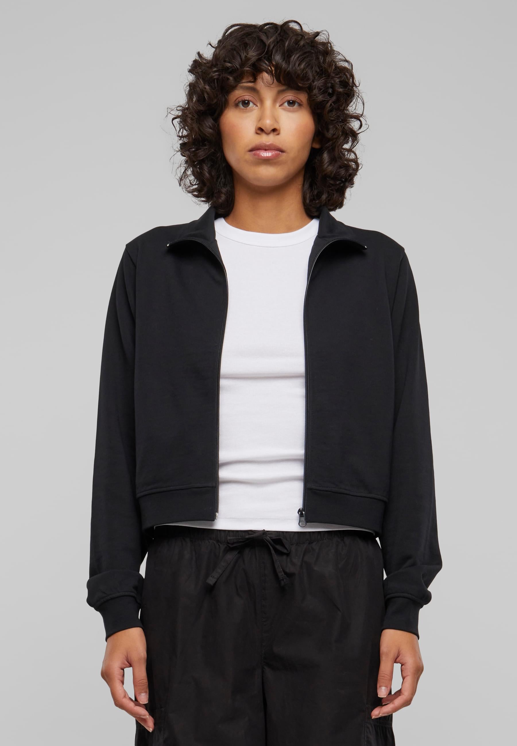 URBAN CLASSICS Allwetterjacke »Urban Classics Ladies Light Terry Track Jacket«, (1 St.), ohne Kapuze