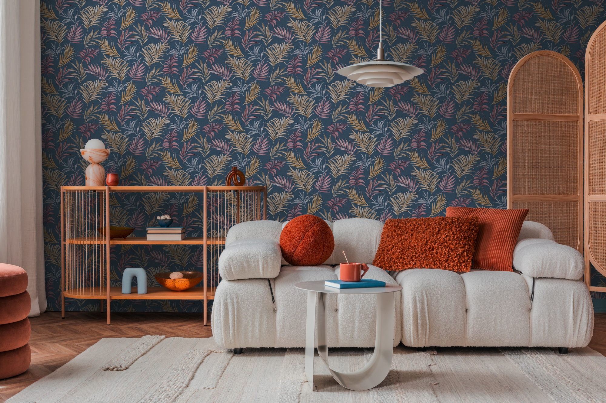 CosmoLiving by Cosmopolitan Vliestapete "Midnight Botanica-Mystery Tapete" matt strukturiert Tropisches Blätterdesign in moderner Eleganz