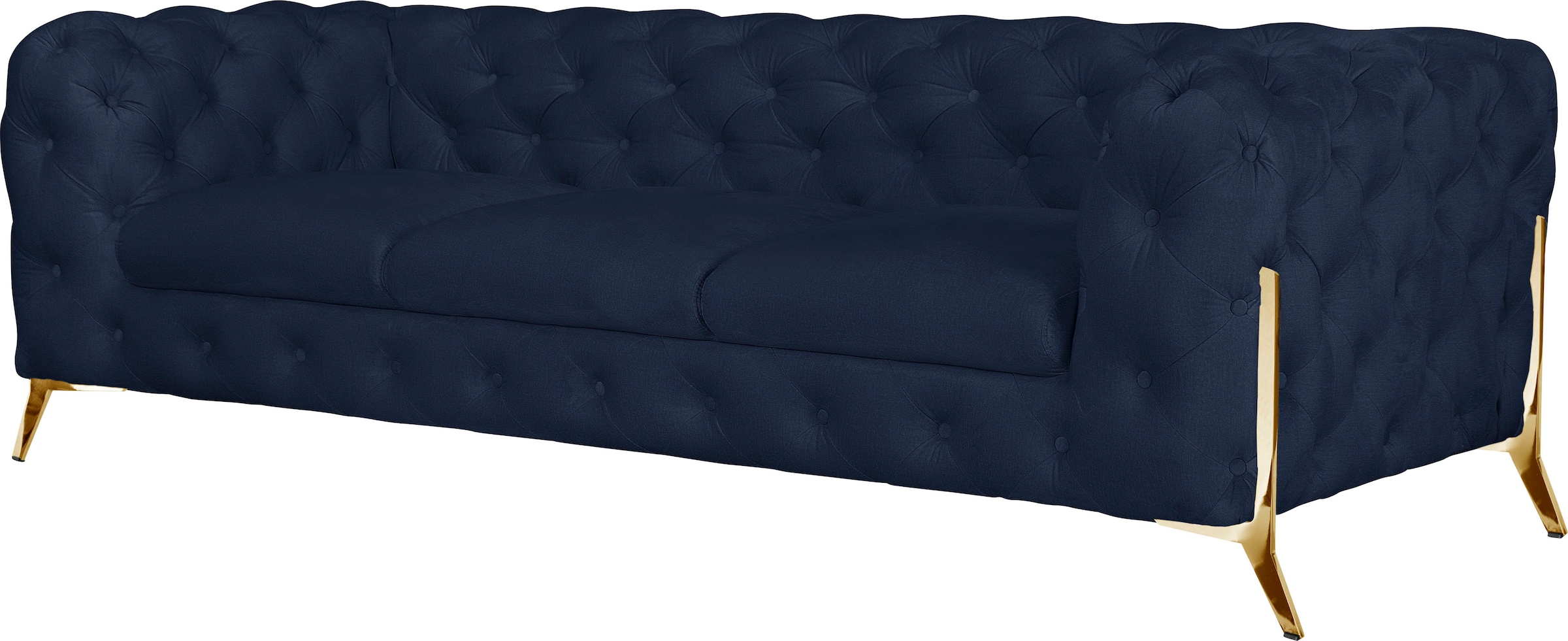 Leonique Chesterfield-Sofa »Amaury«, aufwändige Knopfheftung, moderne Chesterfield Optik, Fußfarbe wählbar